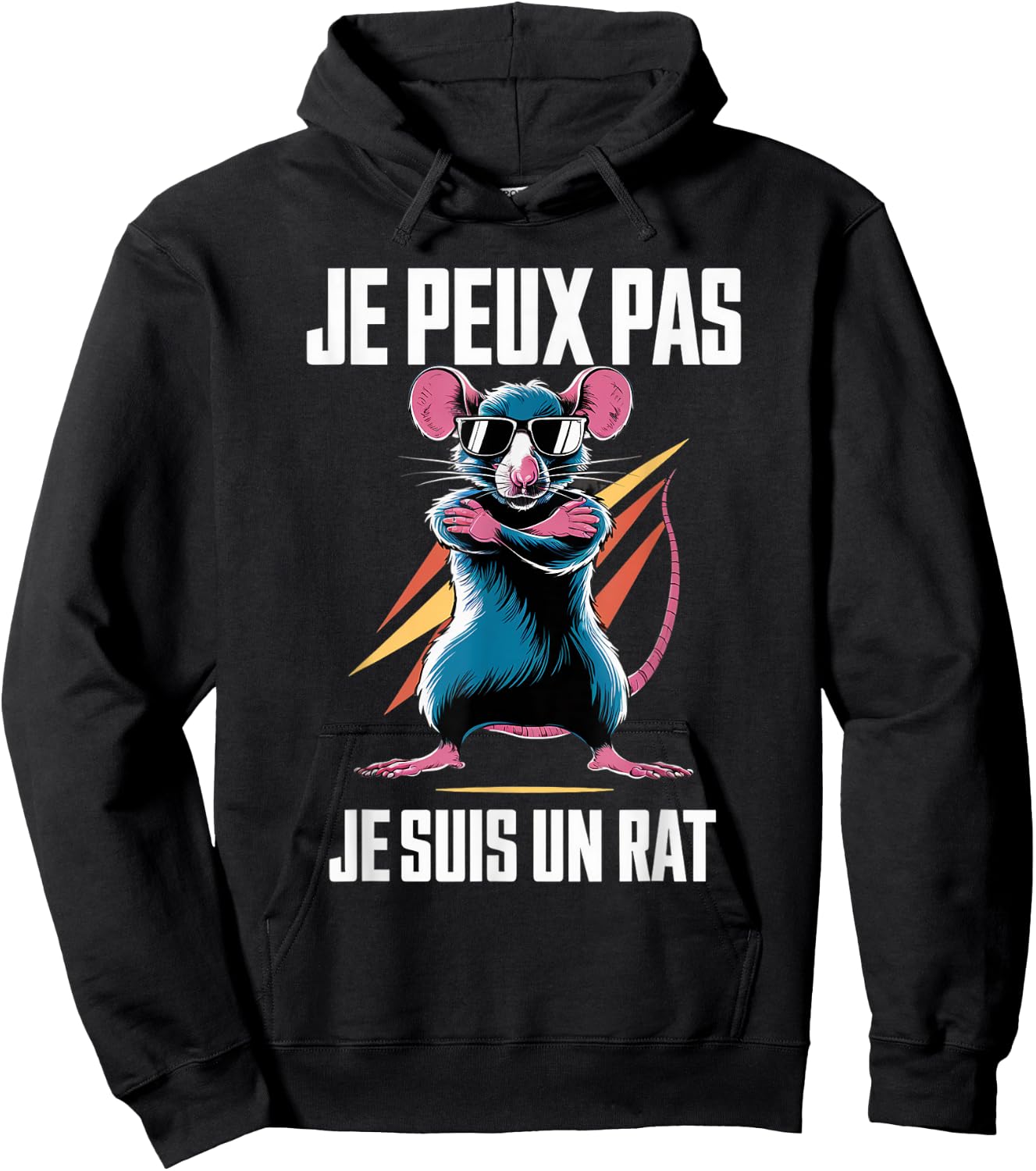 Rats Radin Humour Je Peux Pas Je Suis Un Rat , Black, S Hoodie - Hoodie | Black