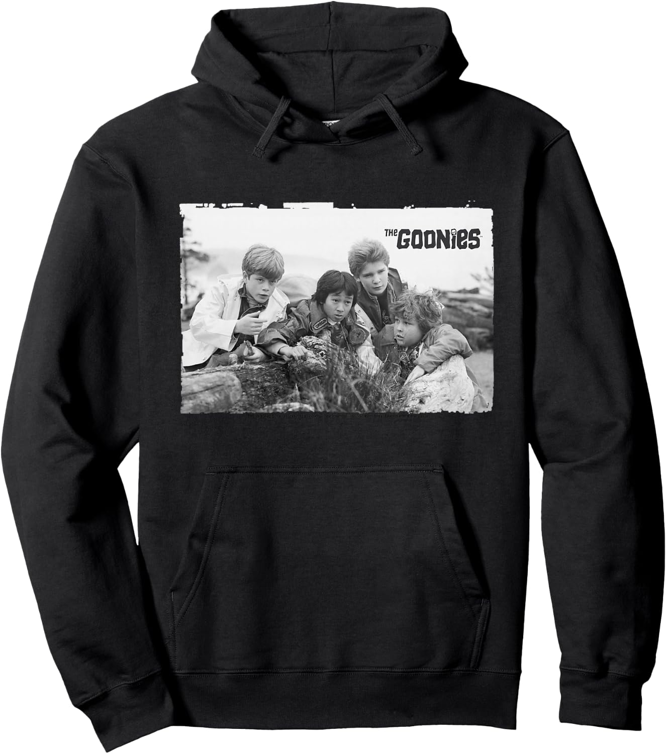 The Goonies Gang Mikey Data Mouth & Chunk Kids Hoodie - Hoodie | Black