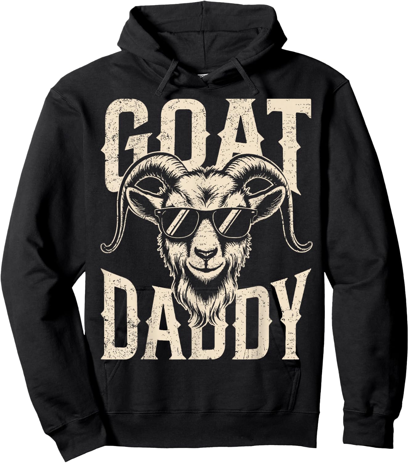 Vintage Goat Dad Goat Lovers Daddy Father's Day Hoodie - Hoodie | Black