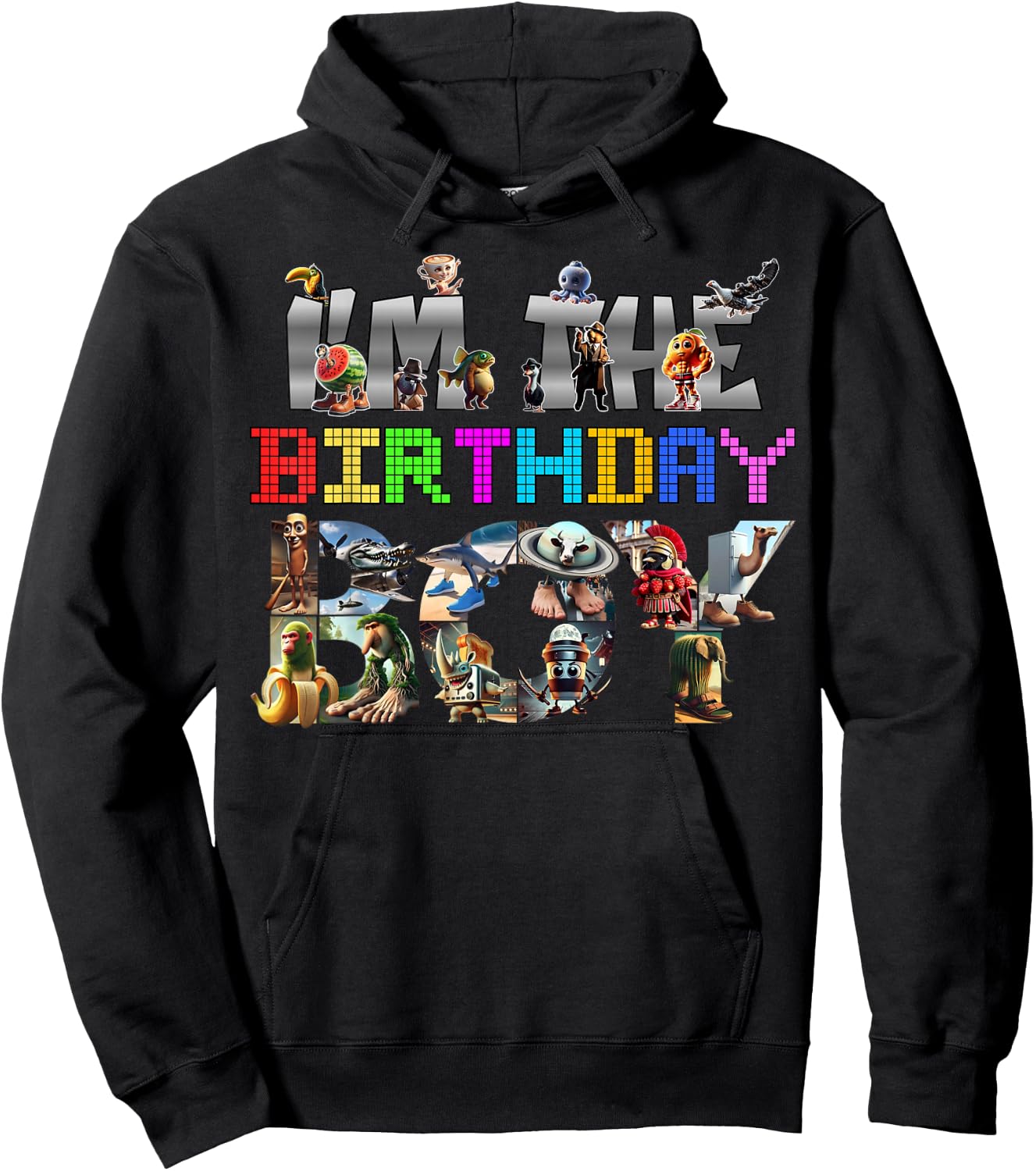 I'm The Birthday Boy Italian Brainrot Meme Party Funny Hoodie - Hoodie | Black