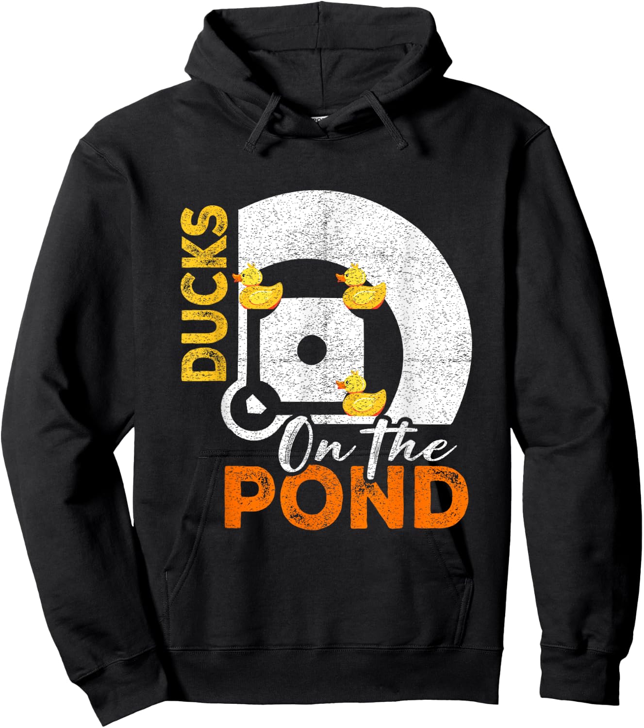 Ducks on the Pond Baseball Field Softball Saying Graphic Hoodie - Hoodie | Black