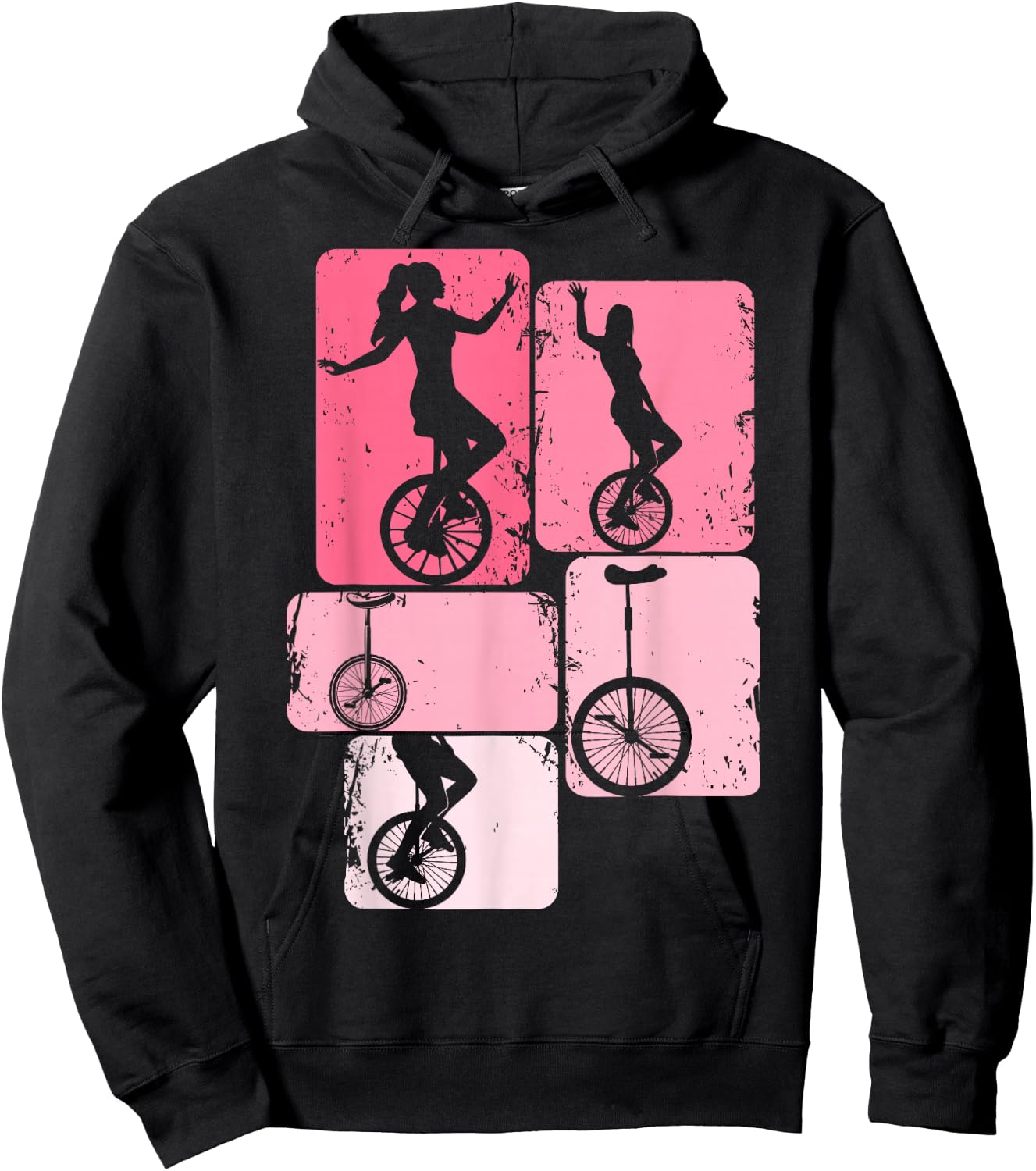 Einrad Mädchen Unicycle Damen Kinder Hoodie - Hoodie | Black