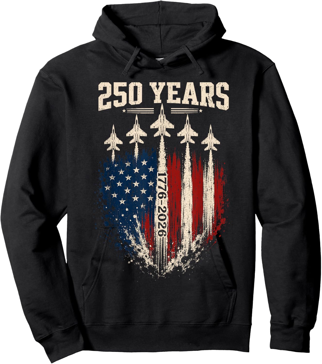 250 Anniversary USA Patriotic 250 Years American 4th of July Hoodie - Hoodie | Black