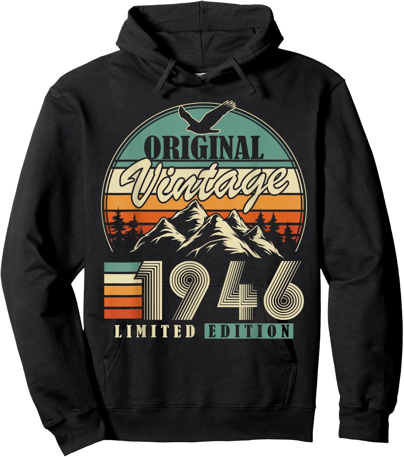 Original 1946 Vintage Birthday 80 Years Women Hoodie - Hoodie | Black