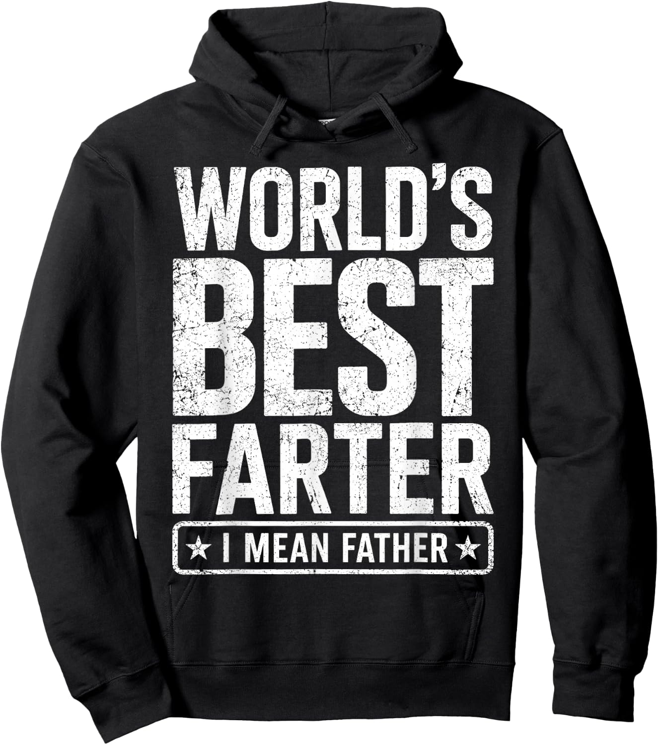 Men Father's Day Retro Dad World's Best Farter I Mean Father Hoodie - Hoodie | Black