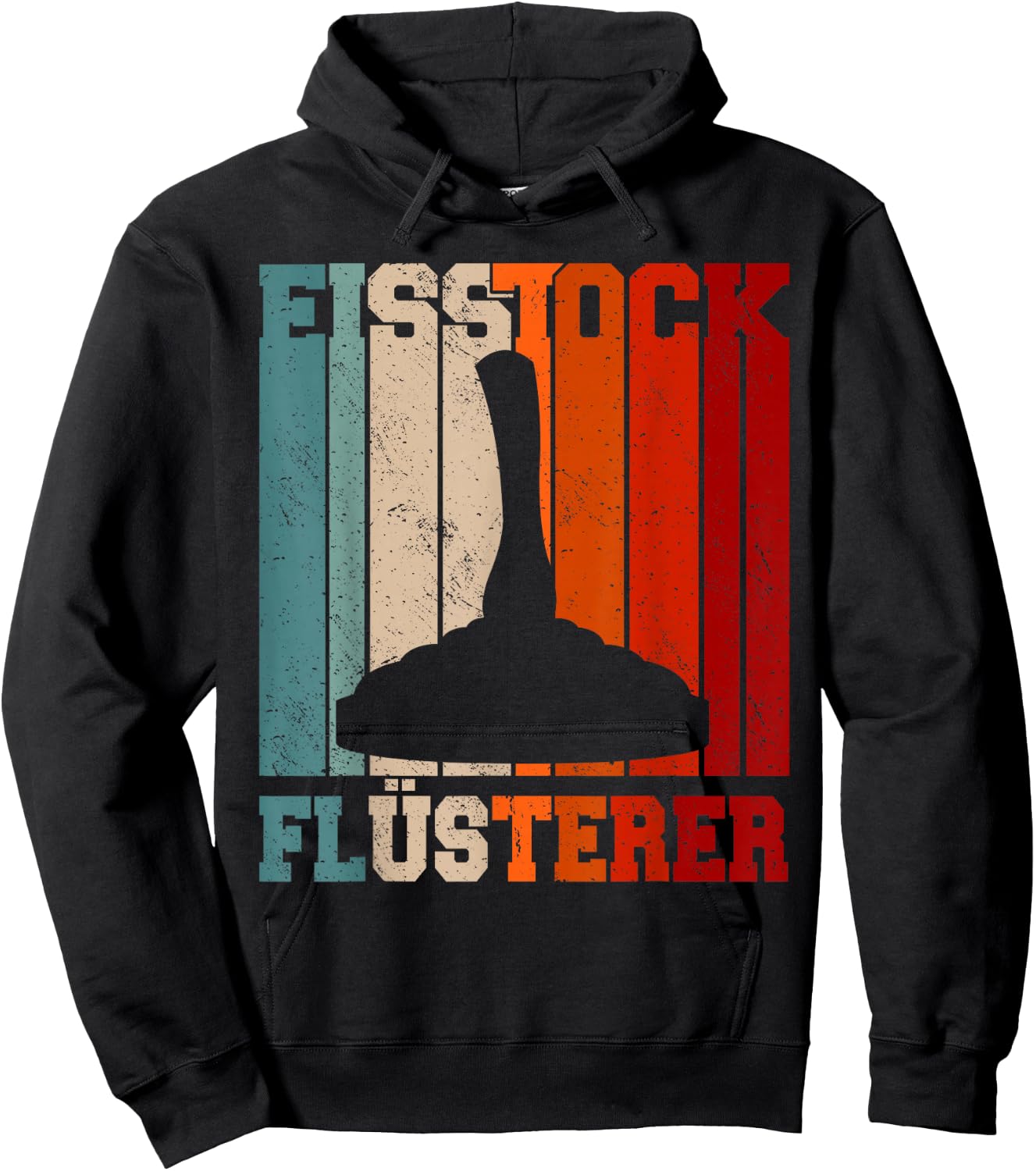 Eisstockschießen | Stick Shooters | Eisstock Whisperer , black Hoodie - Hoodie | Black