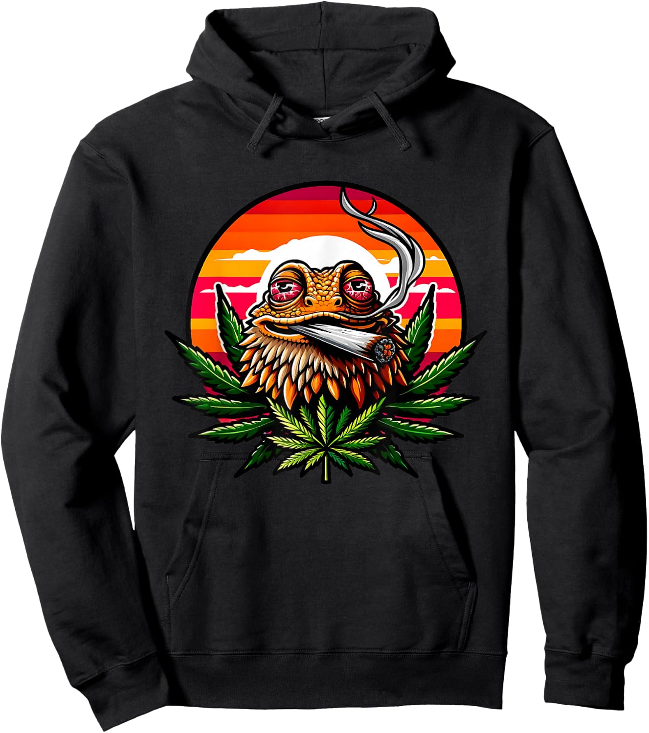 Bearded Dragon Marijuana Cannabis Beardie Reptile Pet Weed Hoodie - Hoodie | Black