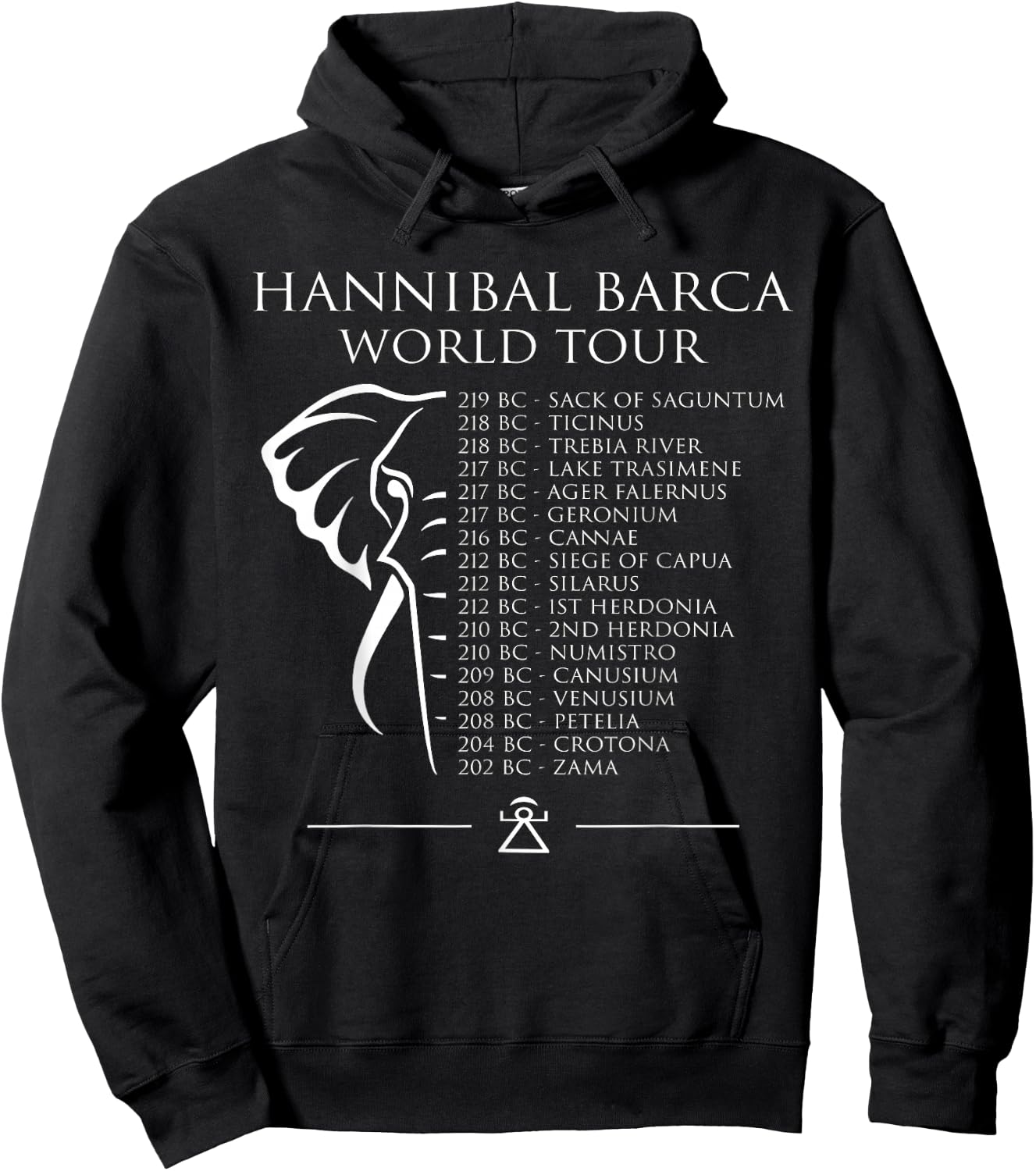 Hannibal Barca World Tour Lustige Geschichte Hoodie - Hoodie | Black