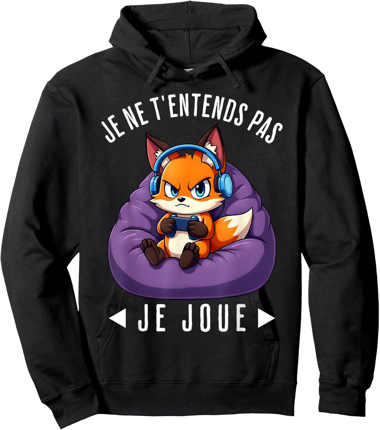 Funny Fox Fox Gamer Funny For Man Boy , Black, S Hoodie - Hoodie | Black