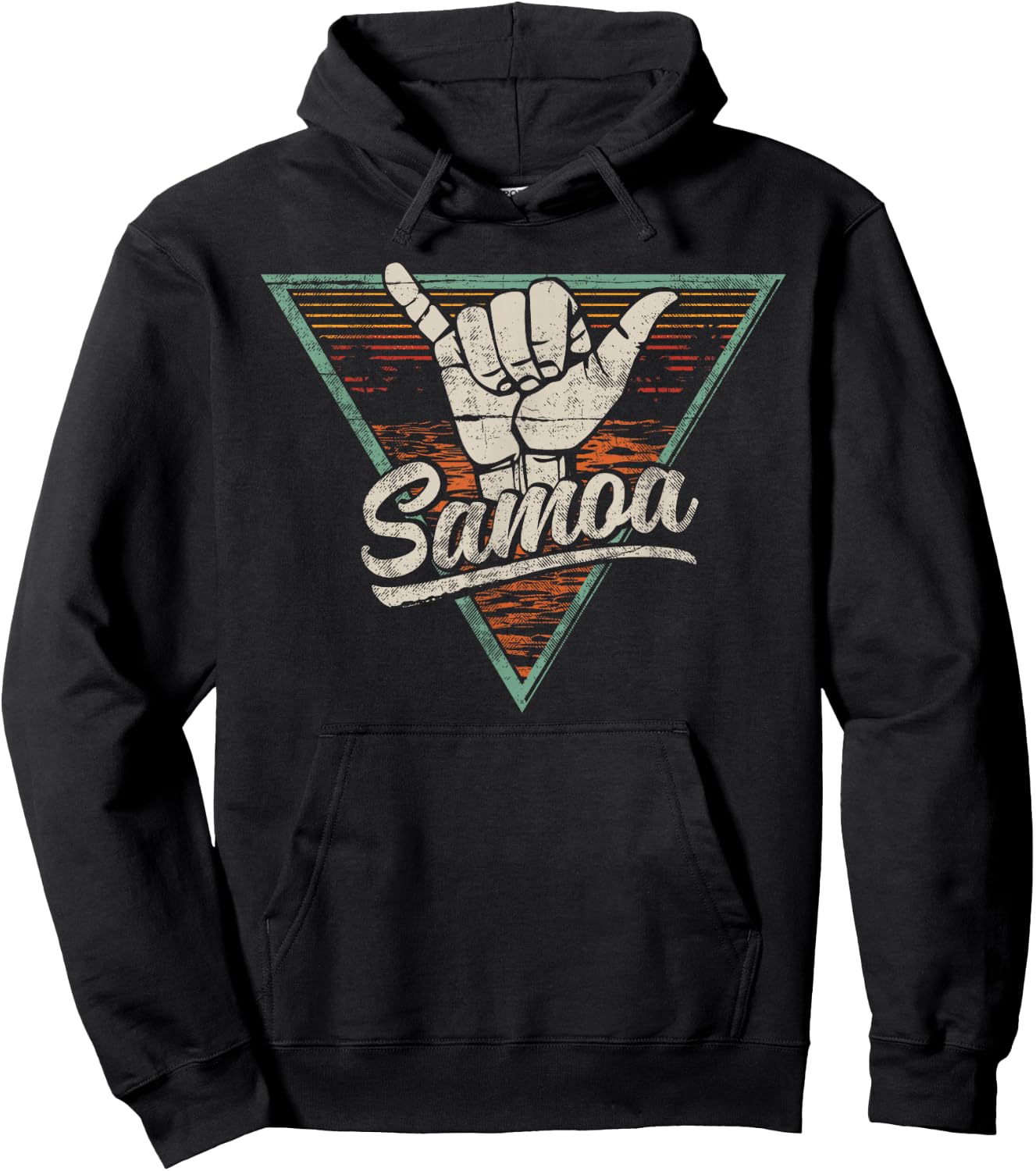 Retro Vintage Shaka Samoa Samoan Shirt Hoodie - Hoodie | Black