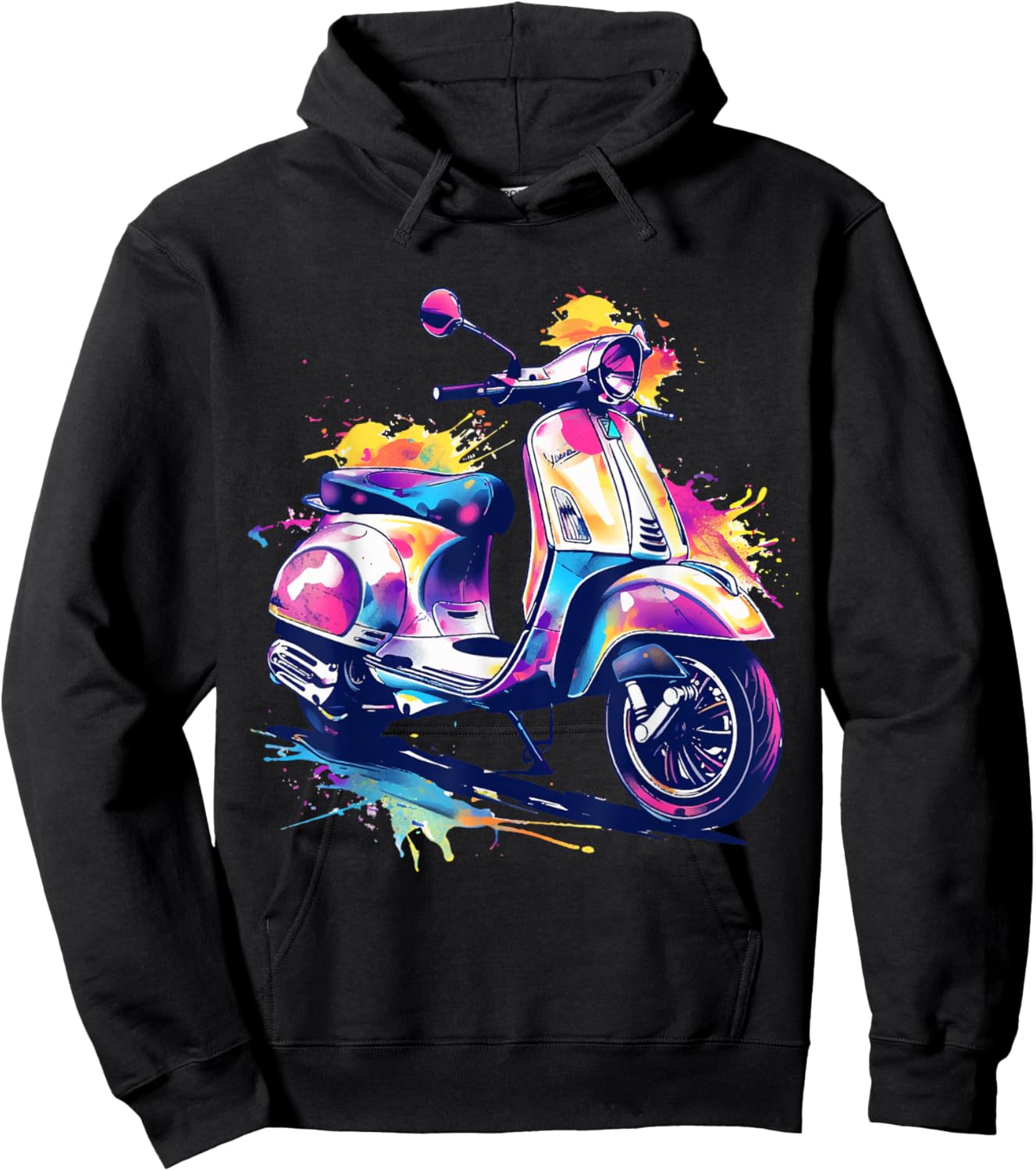 Scooter Moped Scooter Scooter Gift , black Hoodie - Hoodie | Black