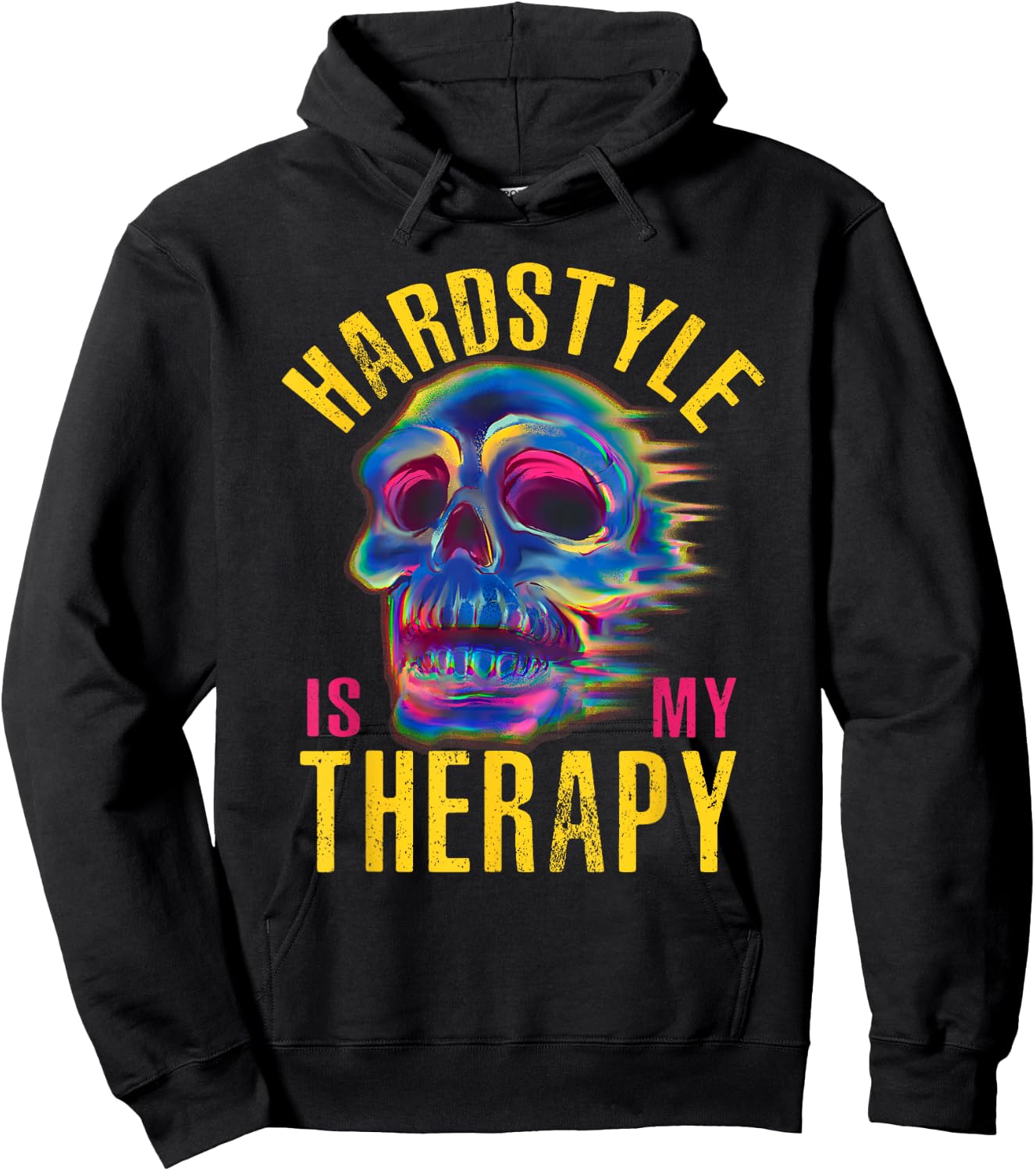 Hardstyle Rave Festival Party Hardstyle , Black, S Hoodie - Hoodie | Black