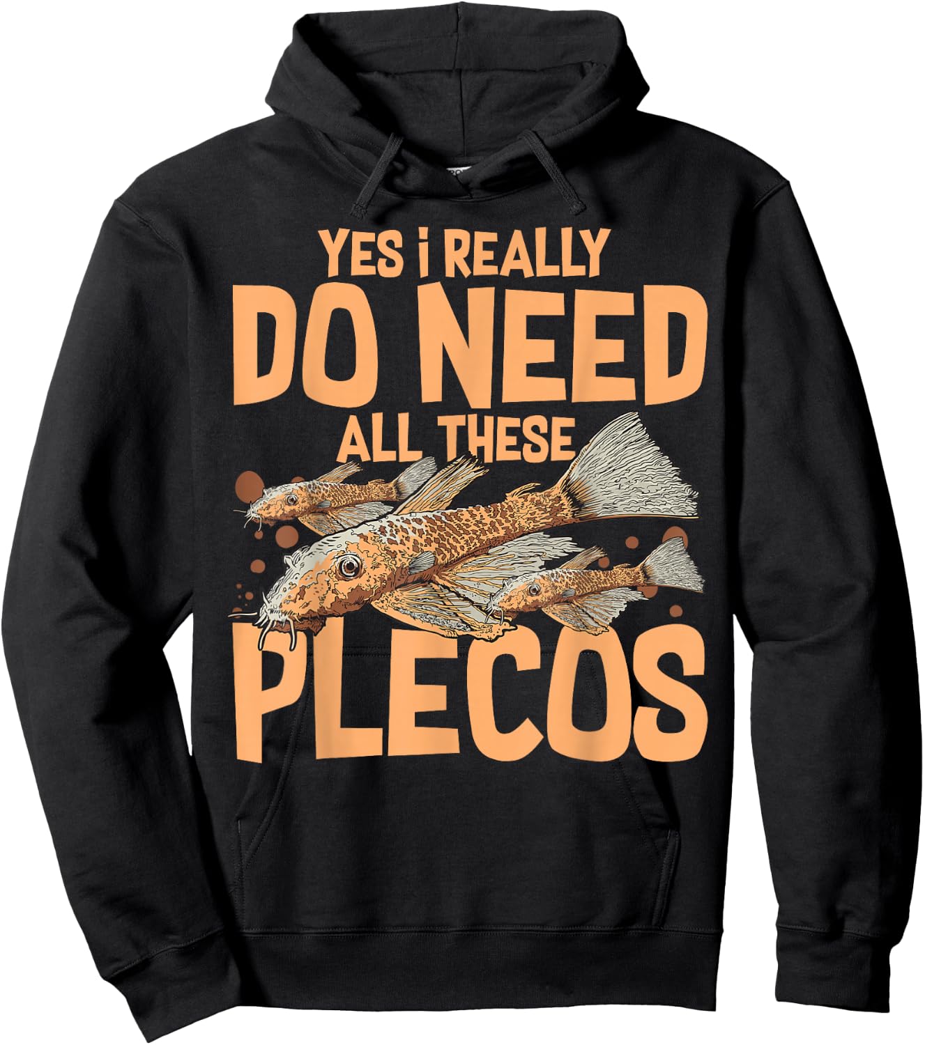 Plecostomus Pleco Fish Aquarium Food Tank Zebra Cave Hoodie - Hoodie | Black