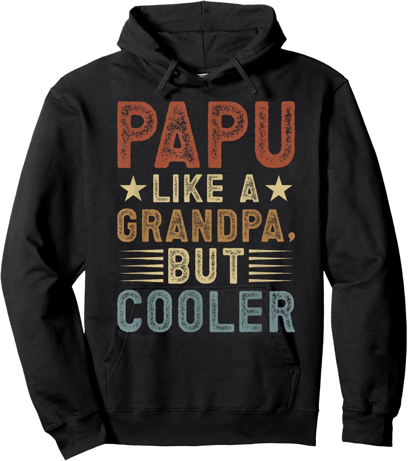 Papu Grandpa Definition Papu Grandfather Hoodie - Hoodie | Black
