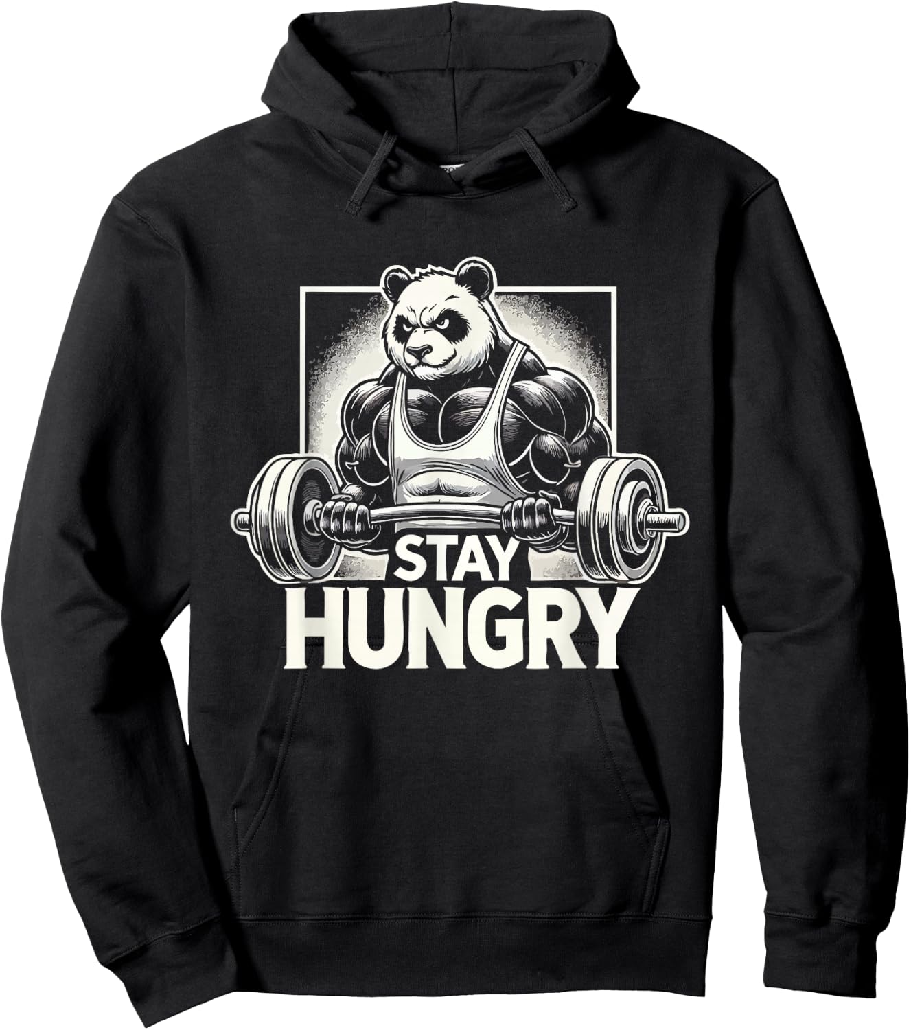 Panda - Anime Bodybuilding Gym Workout Fitness Motivation Hoodie - Hoodie | Black
