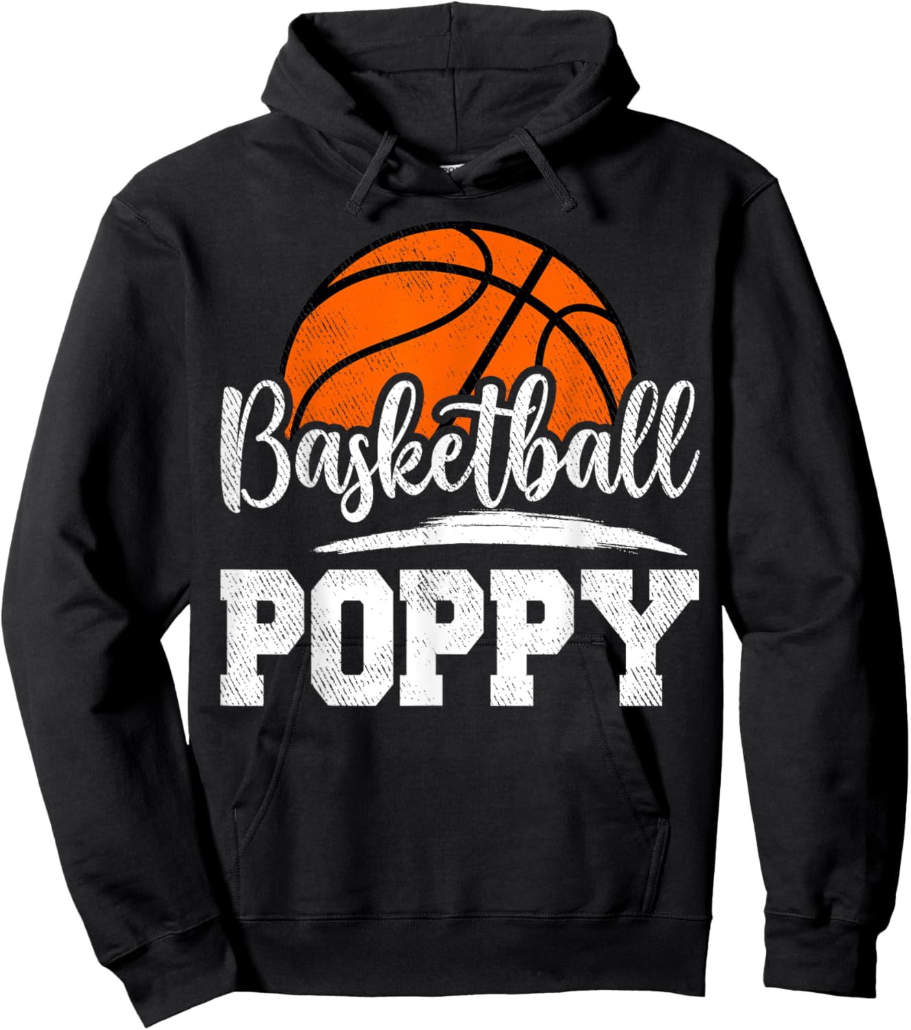 Basketball Poppy Basketball Player Game Day Father's Day Hoodie - Hoodie | Black