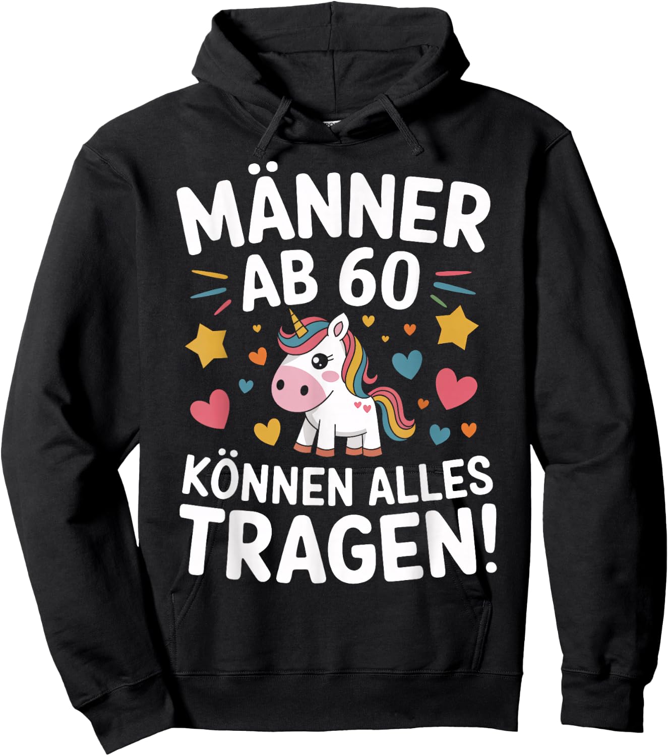 60th Birthday Man Woman 60 Years 1966 Decorative Funny Gift Hoodie - Hoodie | Black
