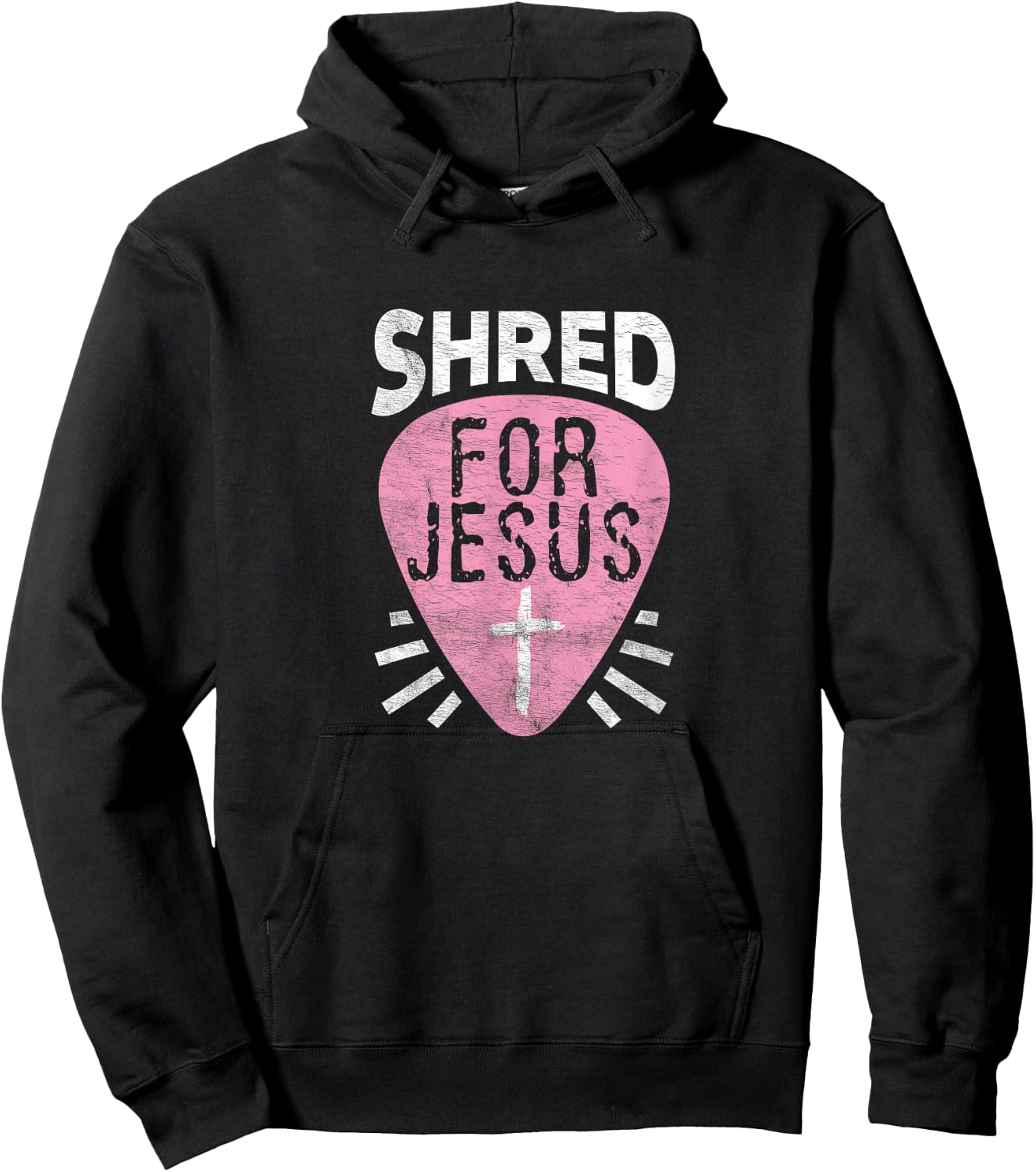 Shred For Jesus Christian Rock Heavy Metal Guitarist Guitar Hoodie - Hoodie | Black