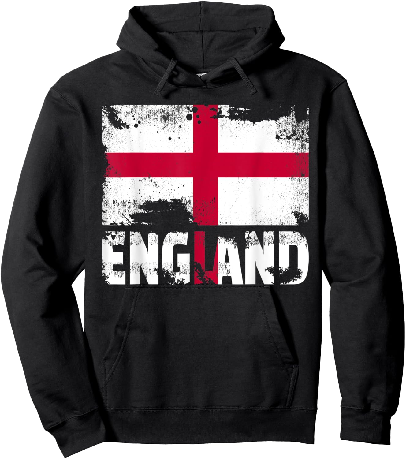 England Flagge Vintage Used-Englisch-Grunge Travel Hoodie - Hoodie | Black