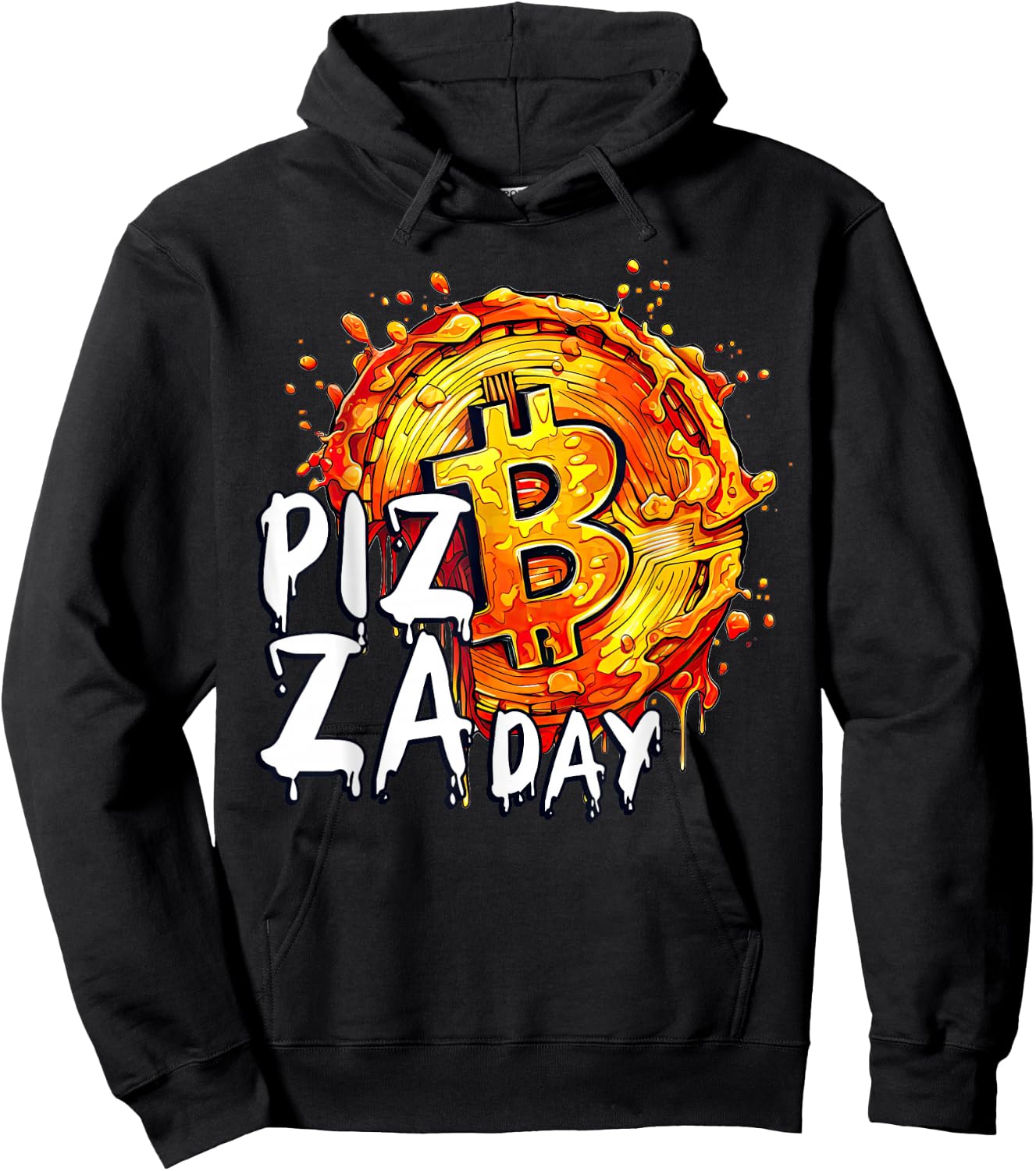 Bitcoin Pizza Day 22. Mai Lustige Kryptowährung Münze Hoodie - Hoodie | Black
