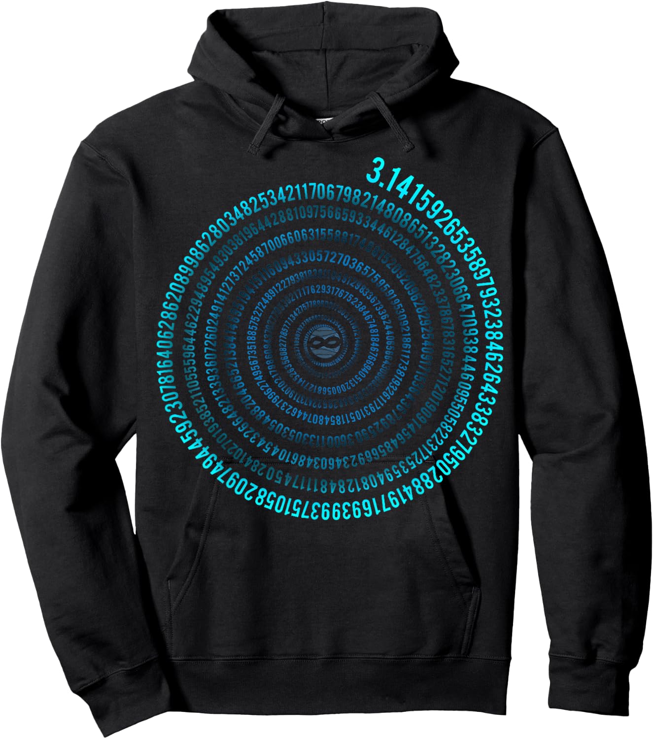 Pi Spiral Symbol Math Infinity Irrational Number Hoodie - Hoodie | Black