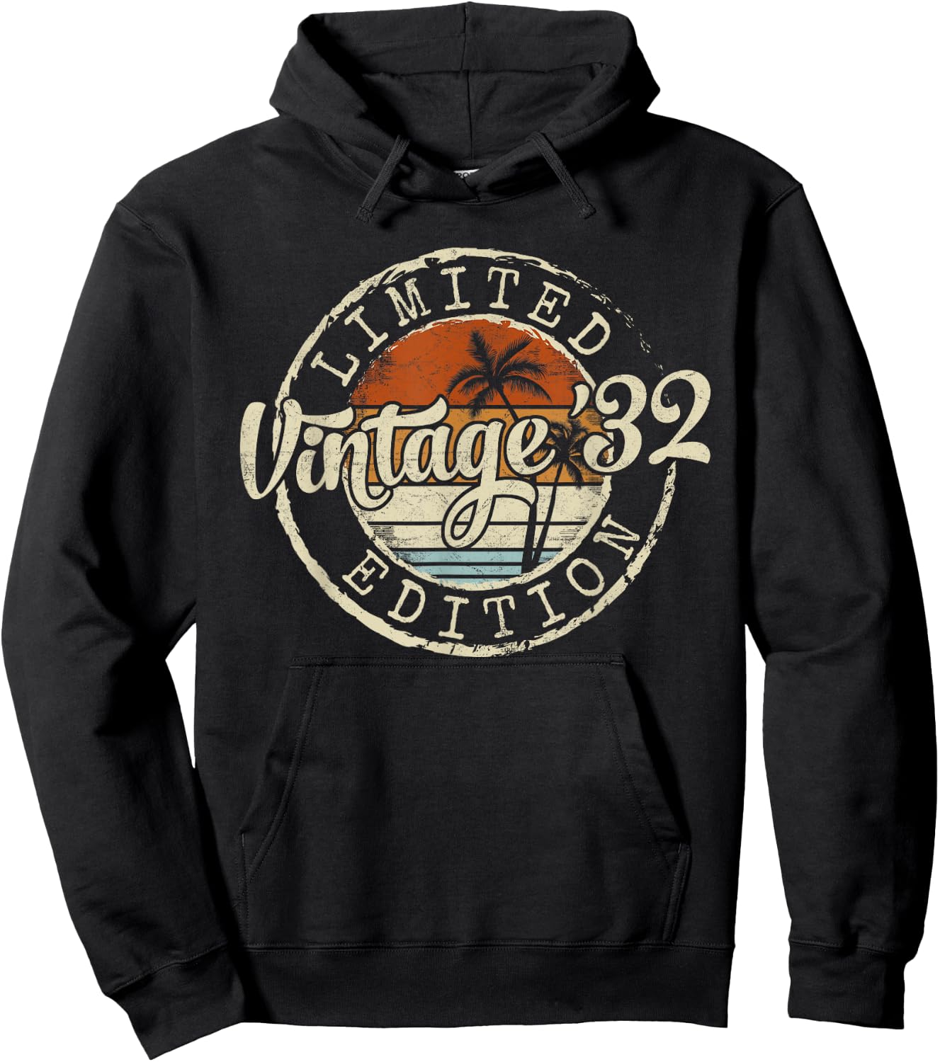 Vintage 1932 93rd Birthday Gifts Women 93 Year Old Hoodie - Hoodie | Black