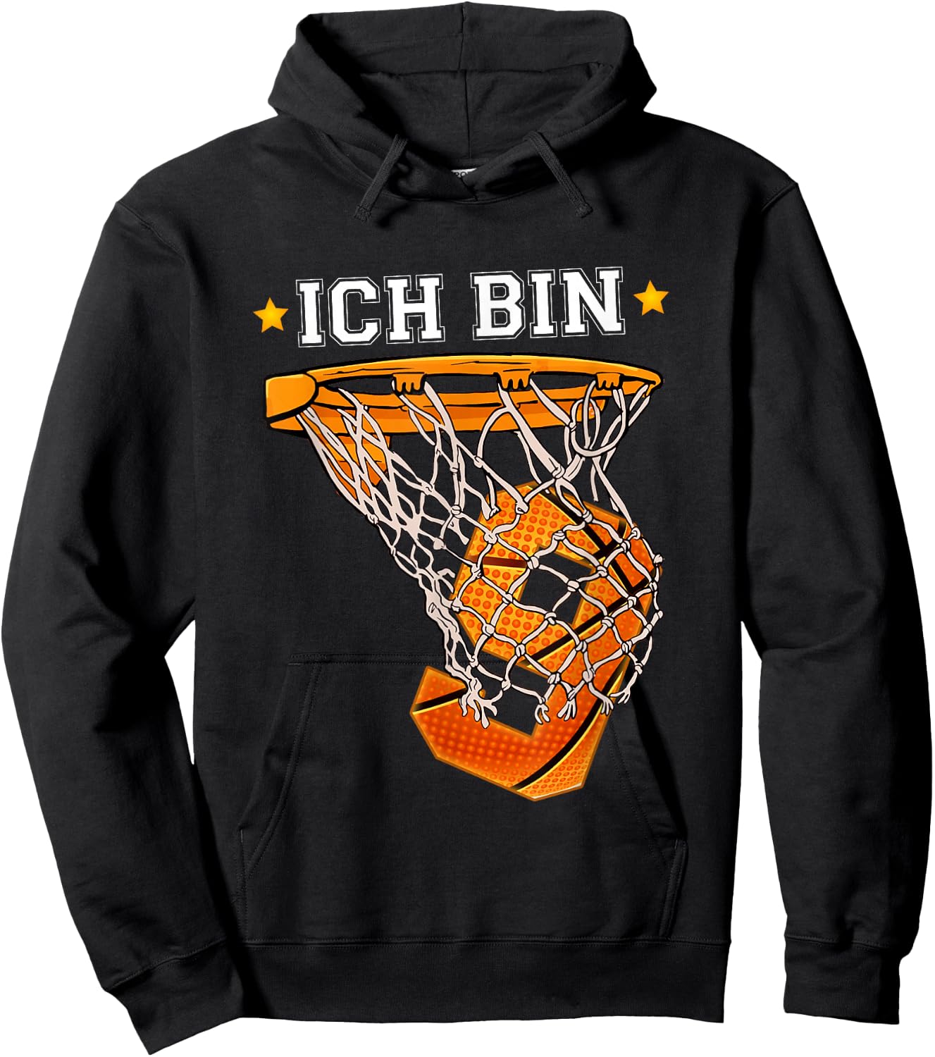 I Am 9 Basketball Boy Girl 9 Years 9th Birthday , black Hoodie - Hoodie | Black
