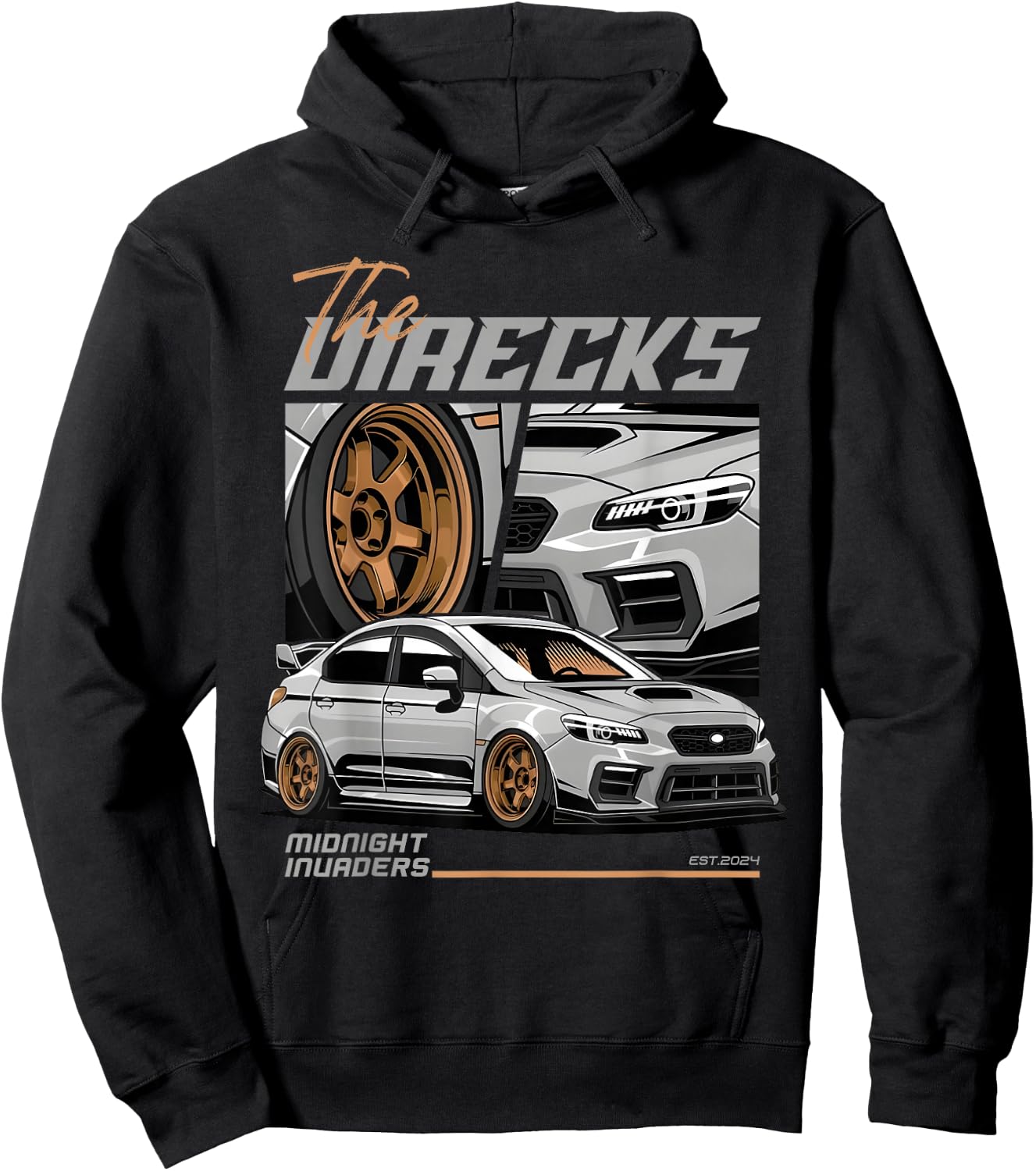 Retro Vintage Japanese Midnight JDM Ride Legendary Race Car Hoodie - Hoodie | Black