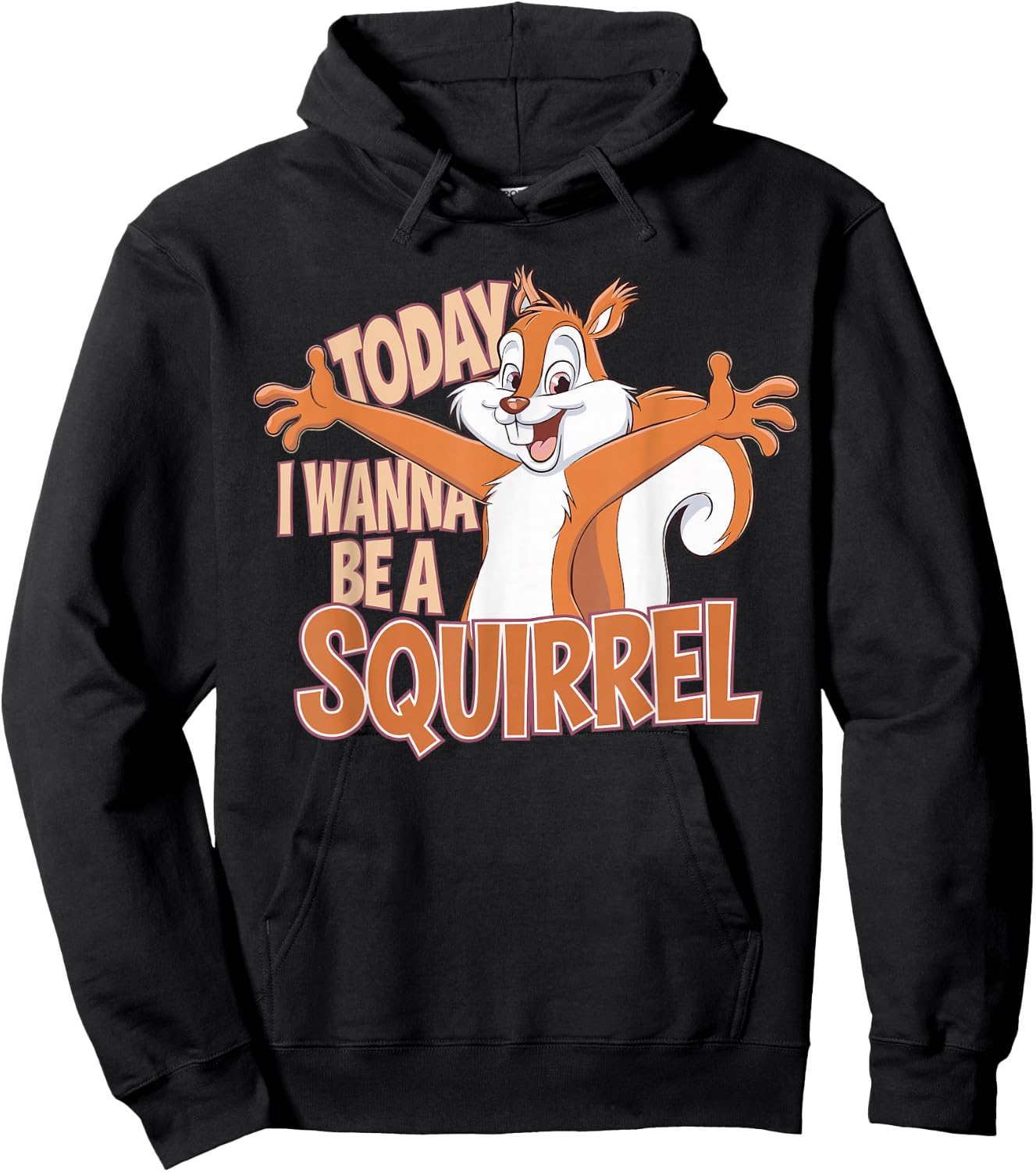 Childrens Today I wanna be a Squirrel Design | Kids Squirrel Hoodie - Hoodie | Black