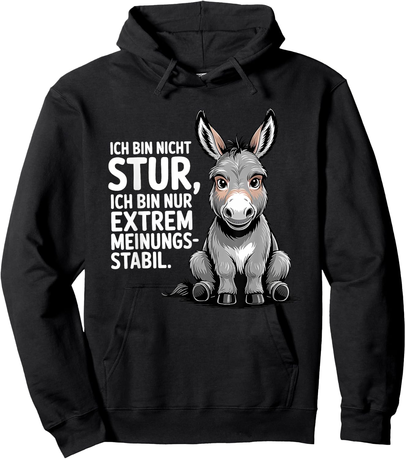 ich Bin Nicht stur ich Bin nur extrem meinungs stabil Hoodie - Hoodie | Black