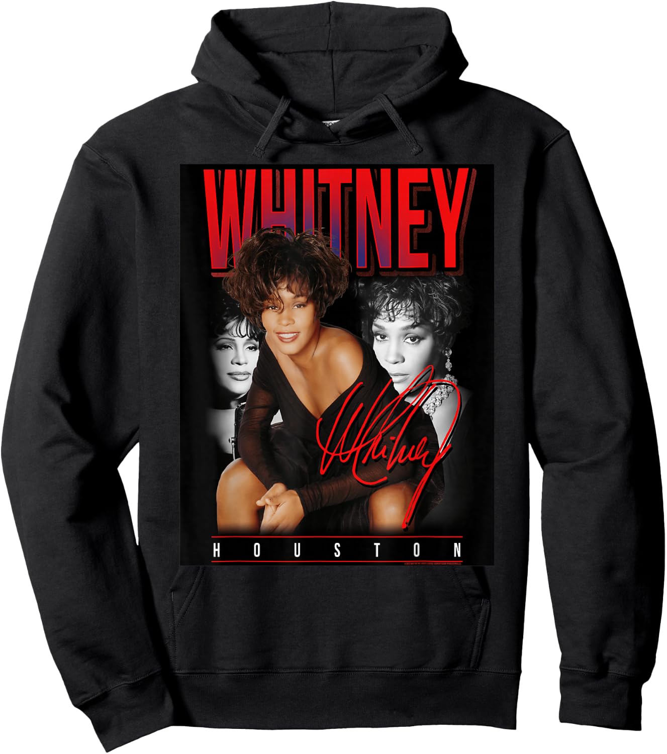 Whitney Houston Retro-Fotocollage Hoodie - Hoodie | Black