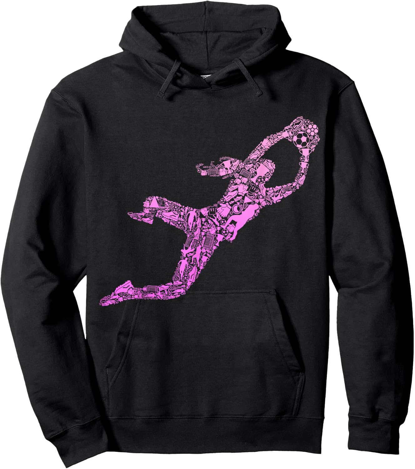 Fußball Torwart Torhüter Mädchen Fußballerin Frauen Damen Hoodie - Hoodie | Black