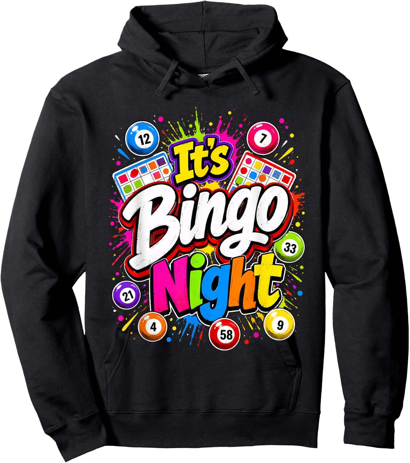 Its Bingo Night Game Night Hoodie - Hoodie | Black