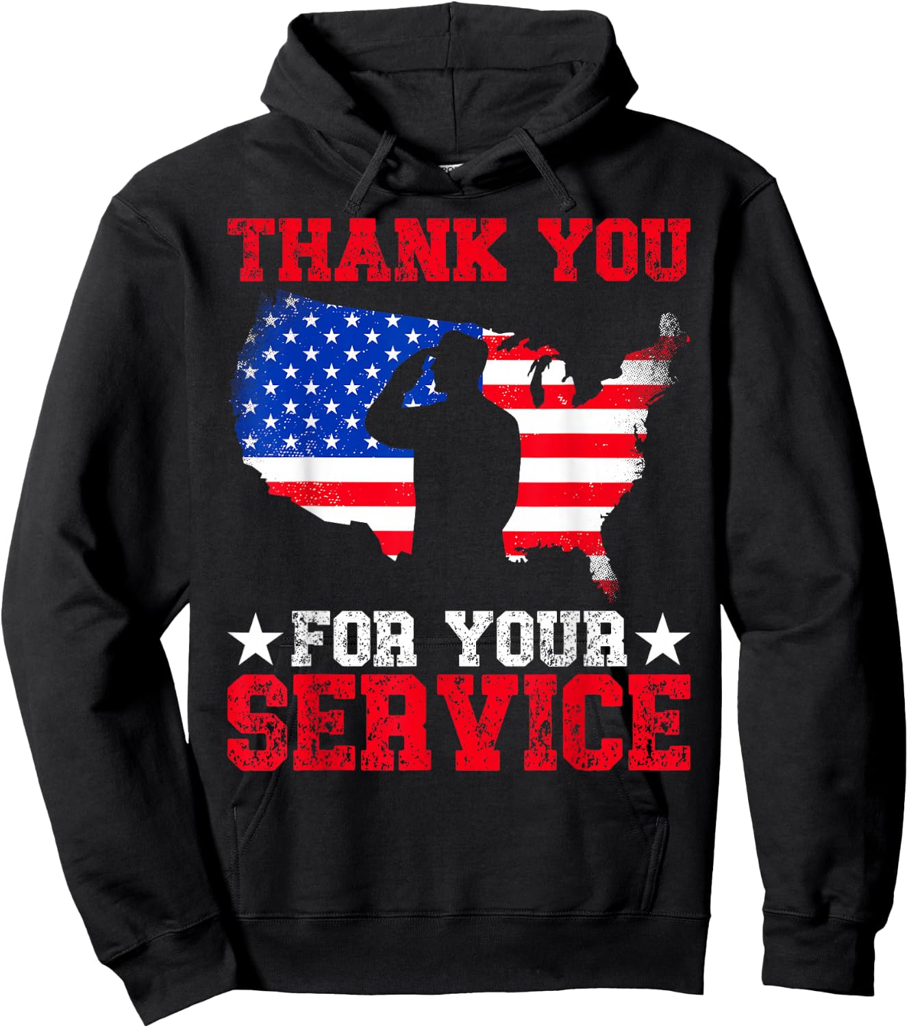 Thank You for Your Service Hoodie - Hoodie | Black