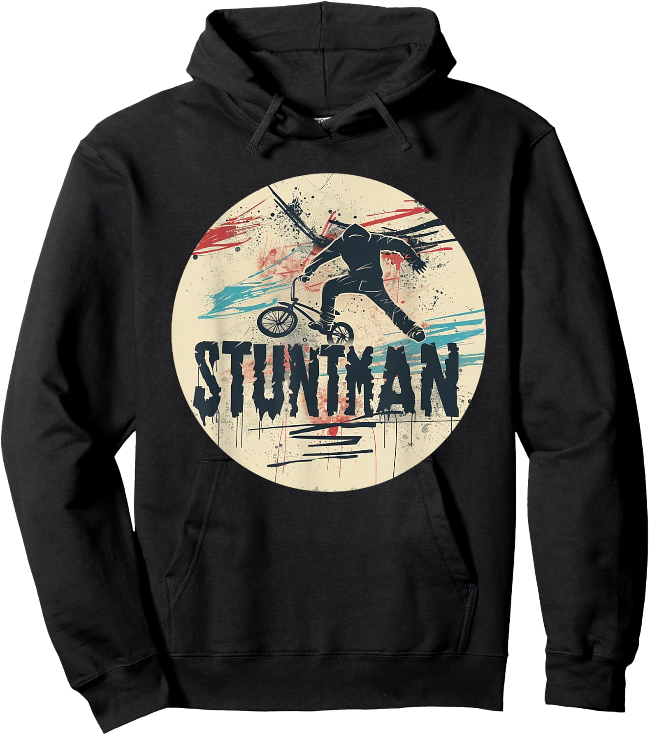Nice Biker with Stuntman Speech Costume for Boys and Girls Hoodie - Hoodie | Black