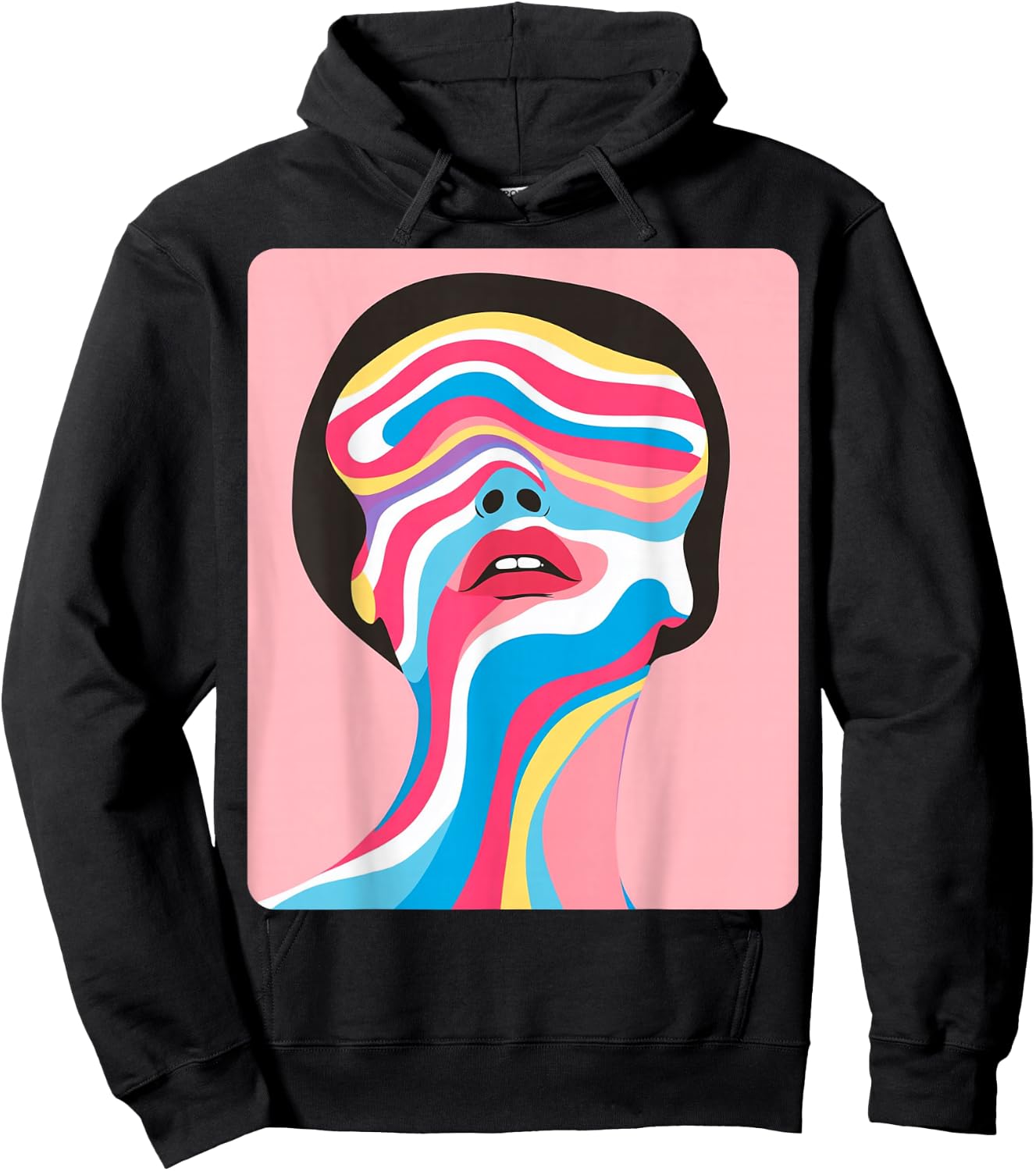 Pop Art Colorful Feminine Hoodie - Hoodie | Black