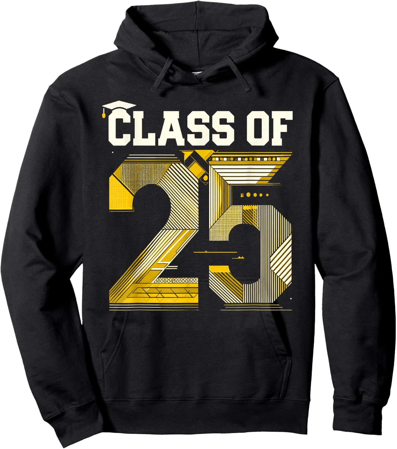 Class Of 2025 Shirt Graduation Senior High School College Hoodie - Hoodie | Black