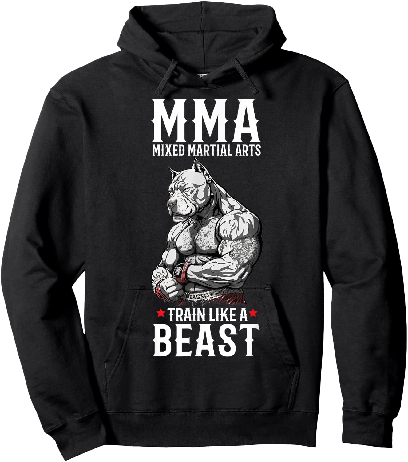 MMA Train Like A Beast - Cage Fighter Free Fighting Hoodie - Hoodie | Black