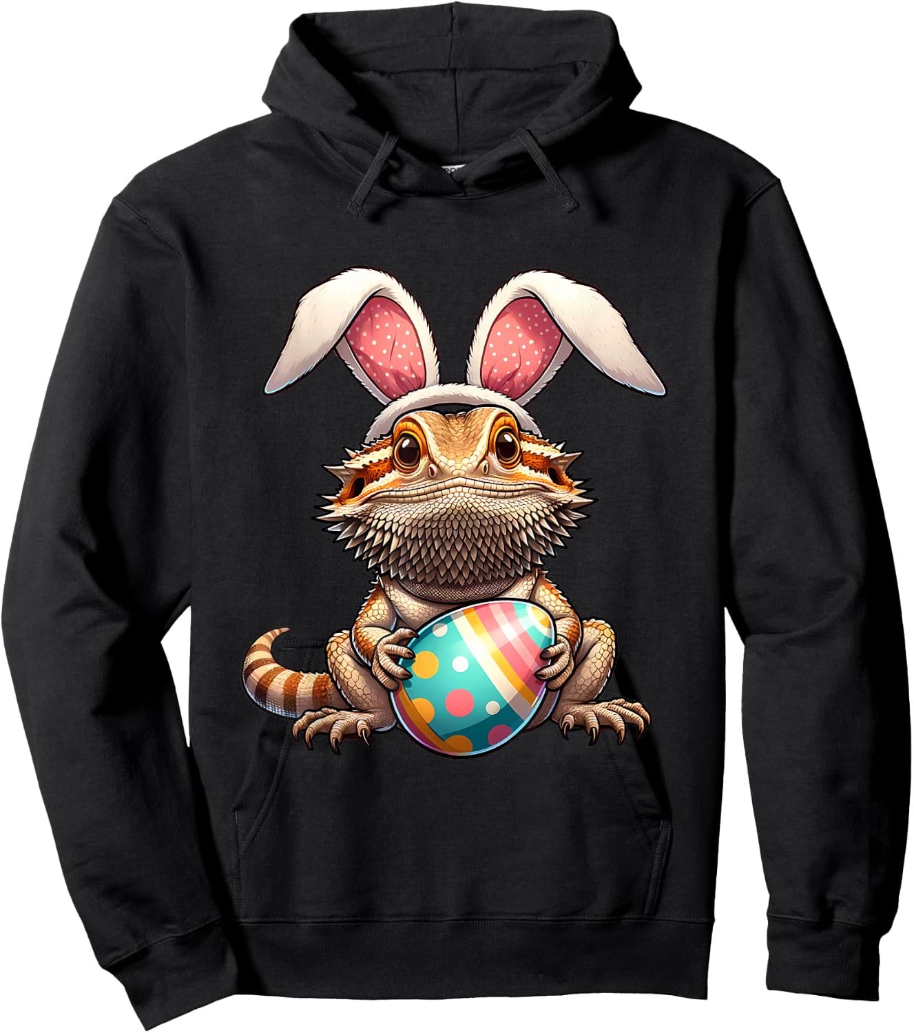 Easter Bearded Dragon Pets Pet Egg Eggs Bunny Rabbits Hoodie - Hoodie | Black