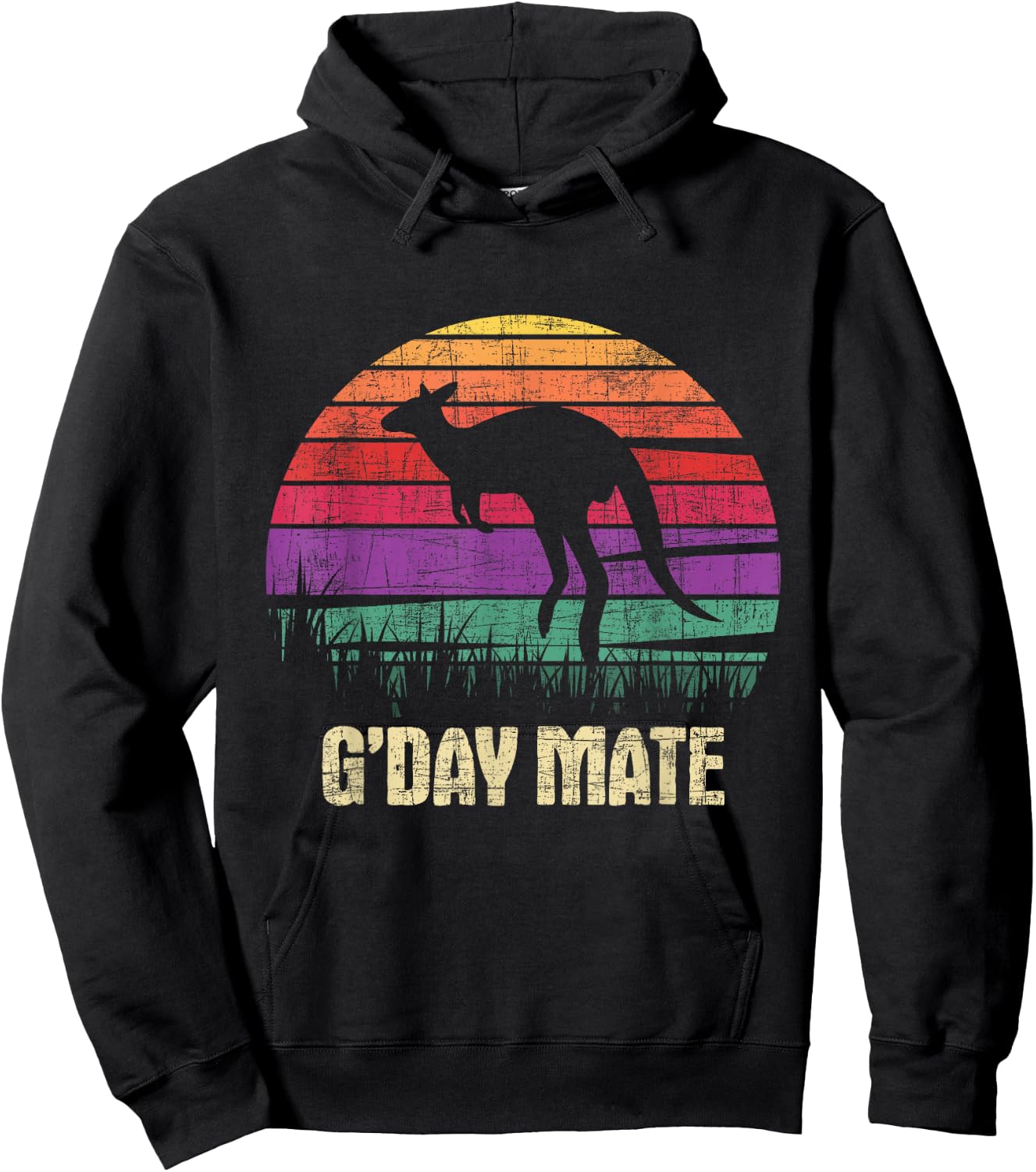 G'day Mate - Kangaroo Zookeeper Animal Lover Australia Pride Hoodie - Hoodie | Black