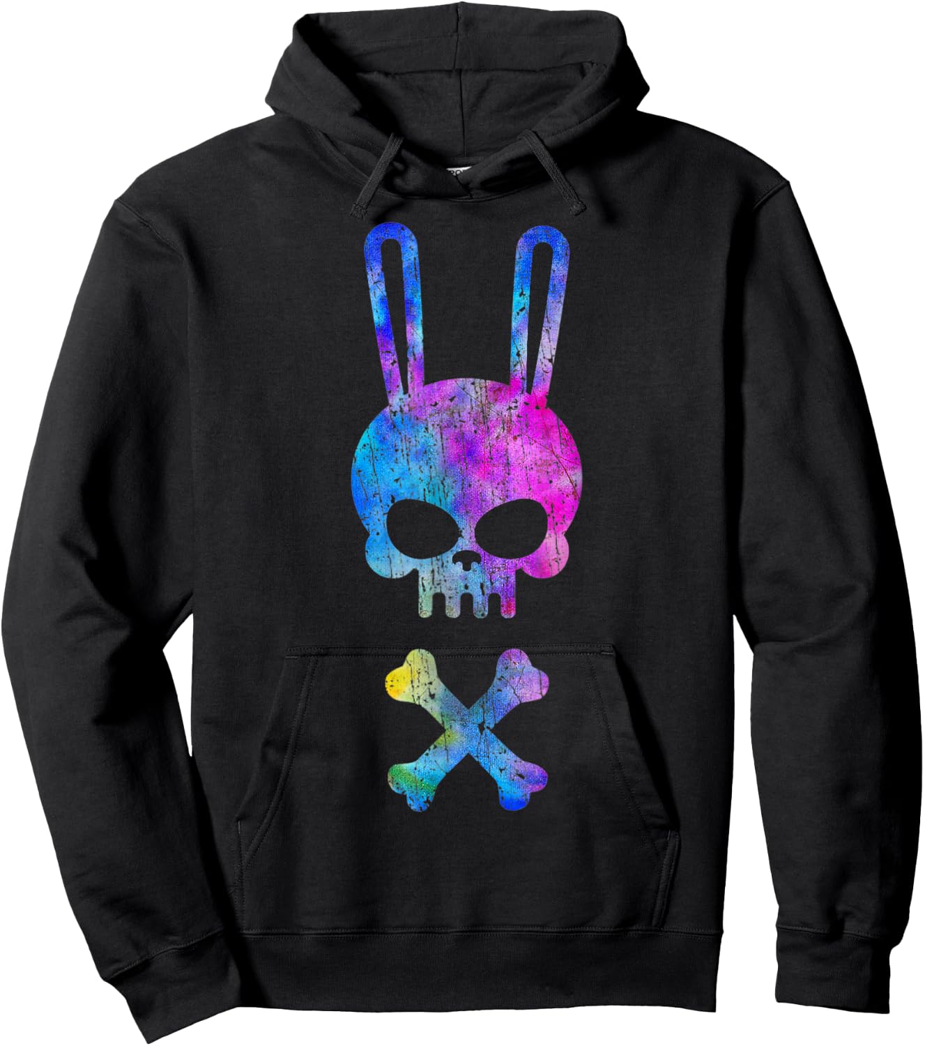 Bunny Skull Danger Rabit Hoodie - Hoodie | Black