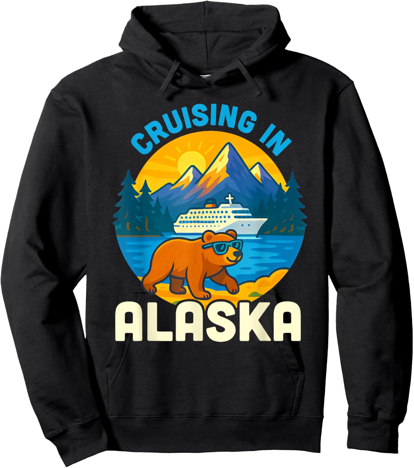 Alaska Cruise 2025 Fun Design Kids Boys Girls Toddlers Hoodie - Hoodie | Black