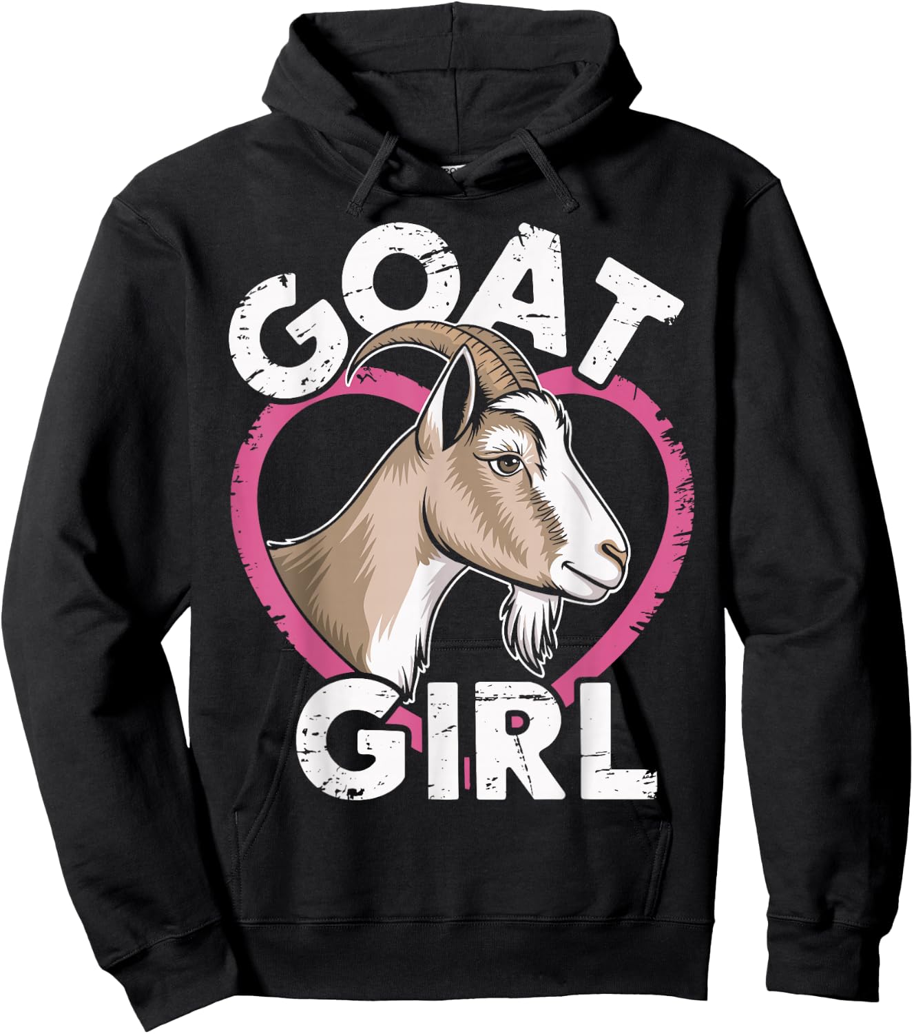 Goat Girl Funny Goat Hoodie - Hoodie | Black
