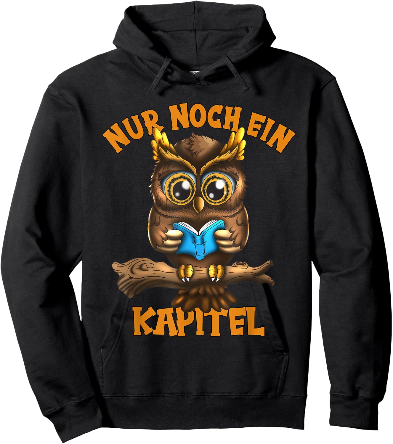 Nur noch ein Kapitel Owl Reading Owls Fan Kids Animal Lovers , black, s Hoodie - Hoodie | Black