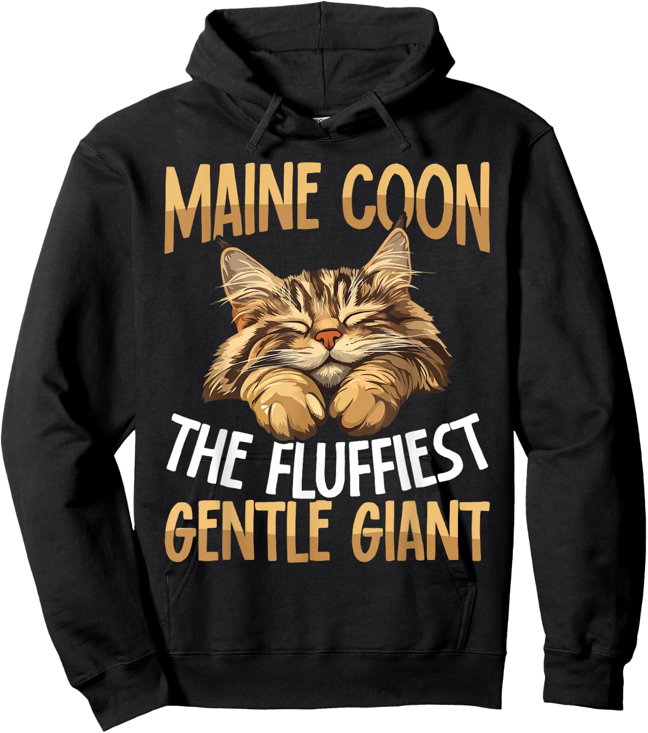 Maine Coon Cat The Fluffiest Gentle Giant Hoodie - Hoodie | Black