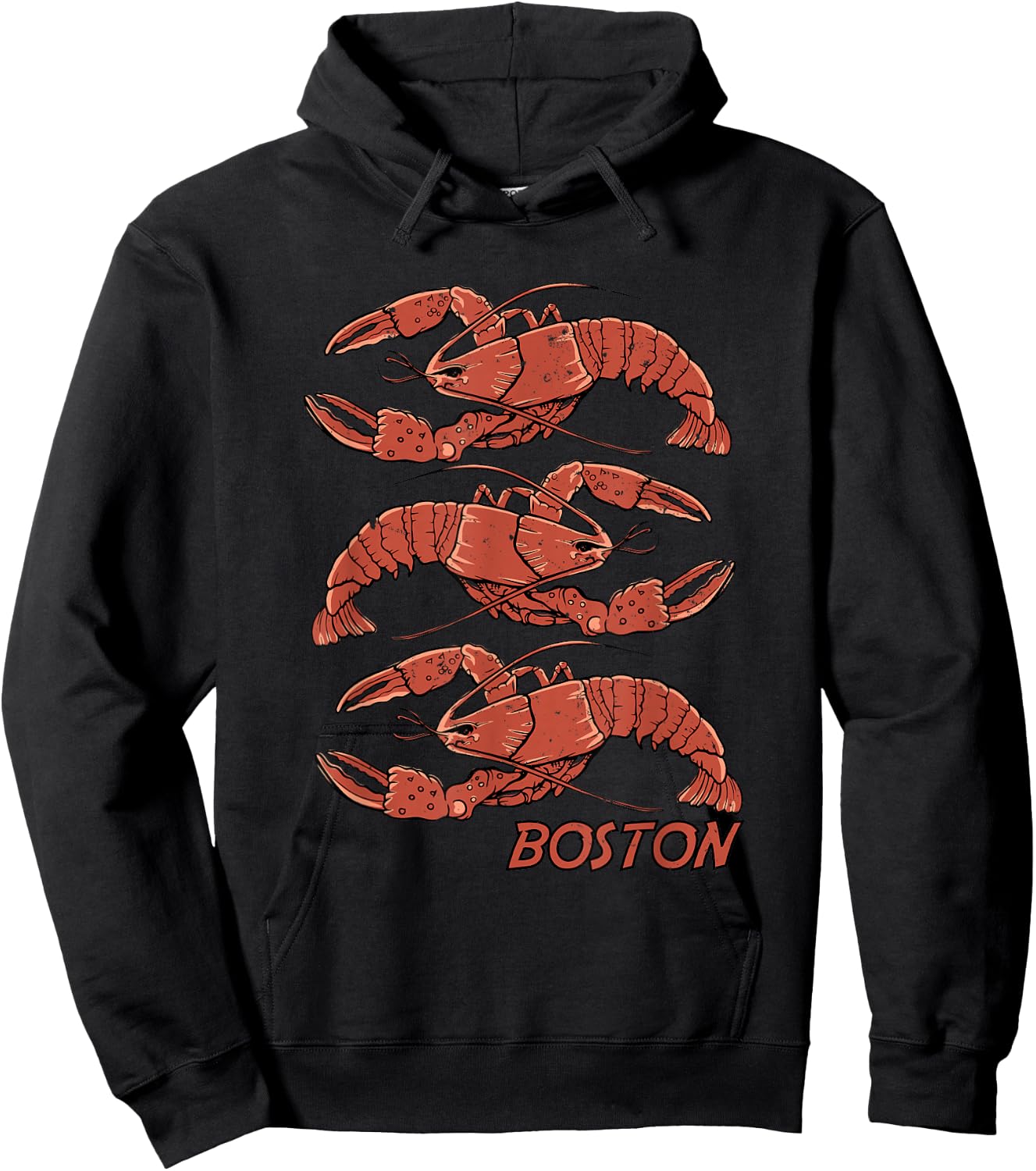 Boston Lobster Vintage Style Hoodie - Hoodie | Black