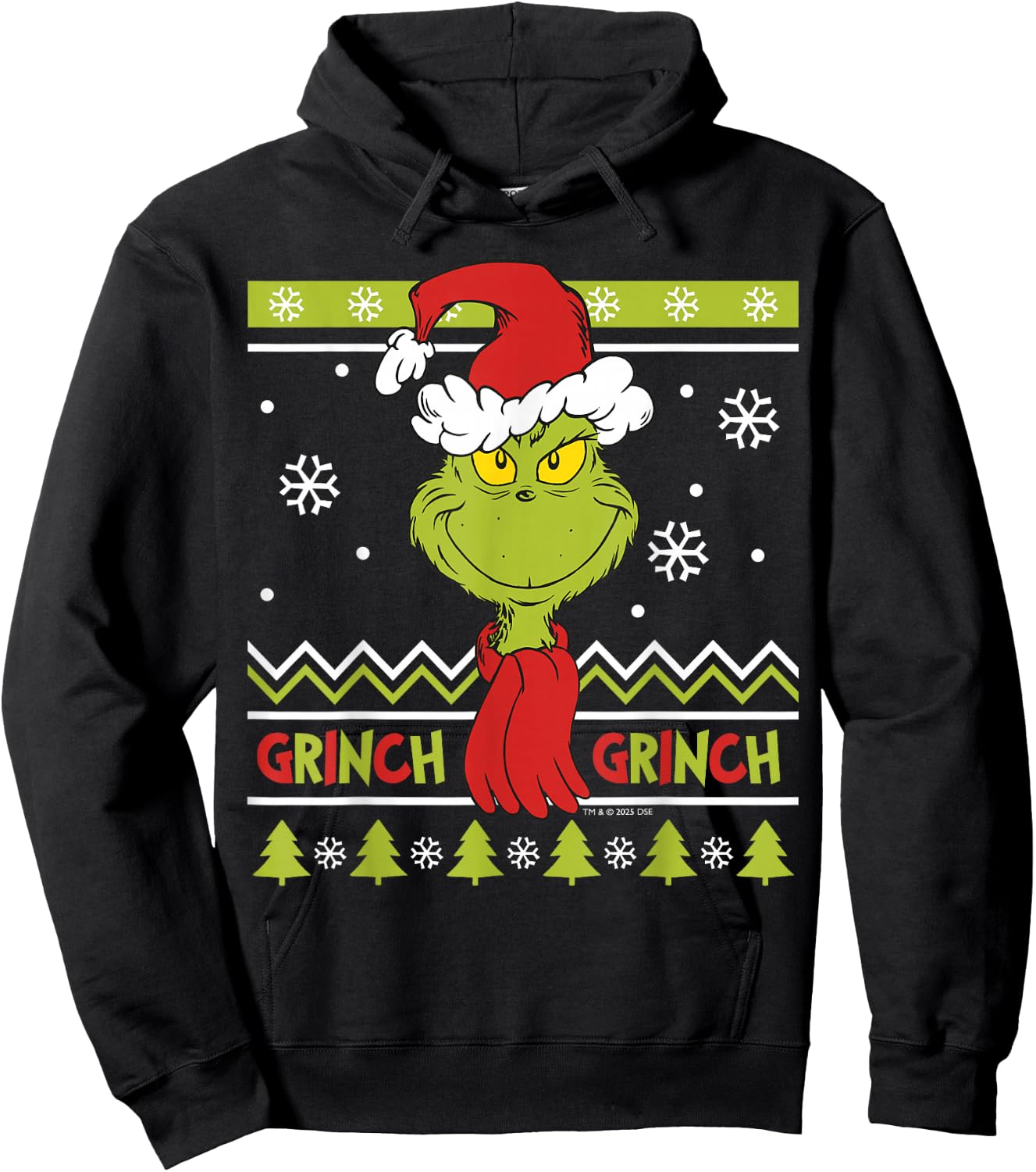 Grinch - Grinch with Scarf Hoodie - Hoodie | Black
