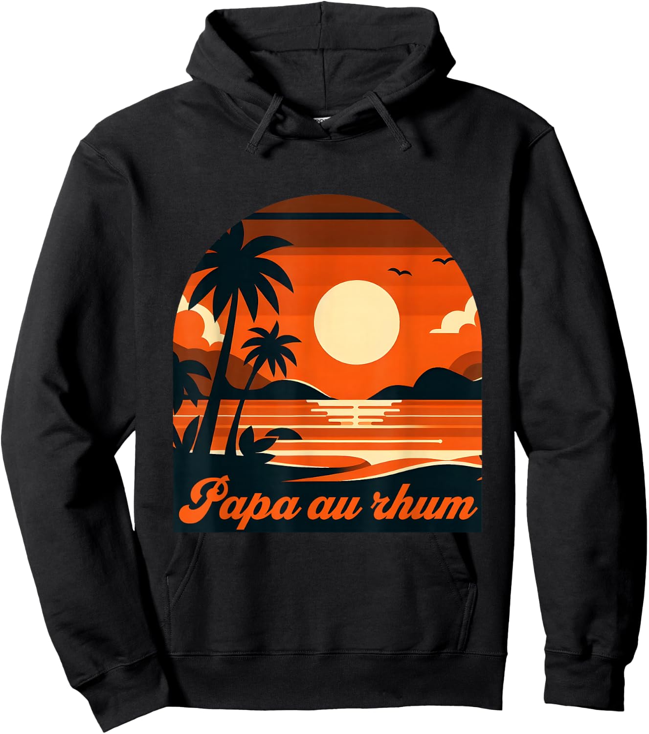 Papa Au Rhum Cadeau Rigolo Fête Des Pères Anniv ersaire Hoodie - Hoodie | Black