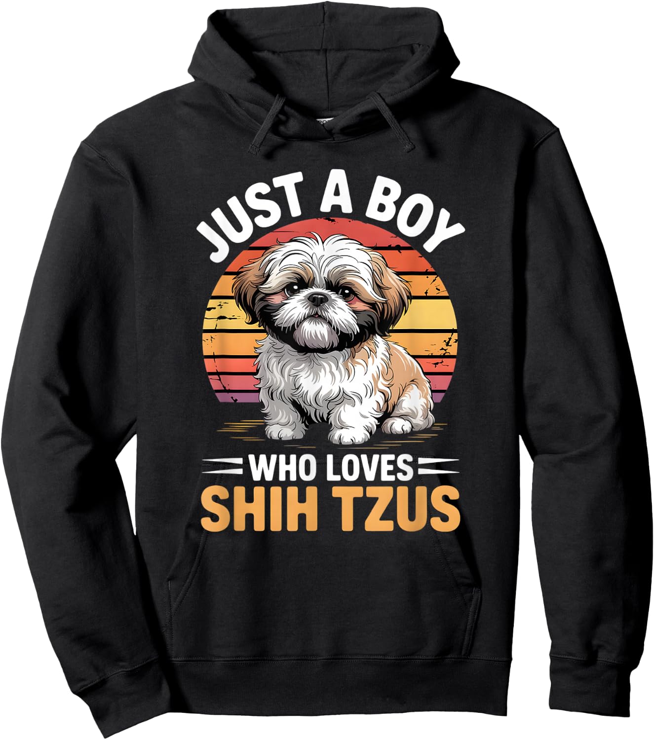 Boys Shih Tzu Hoodie - Hoodie | Black