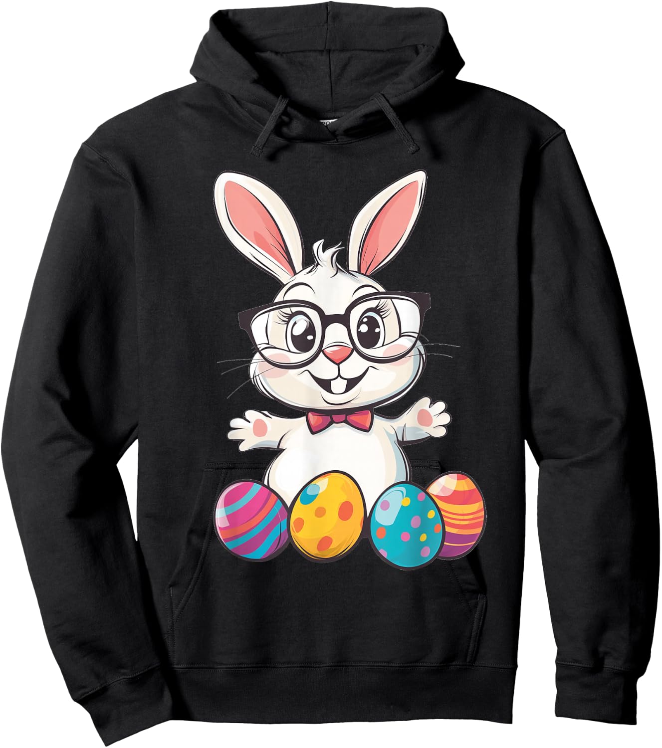 Easter Bunny Rabbit Graphic Hoodie - Hoodie | Black